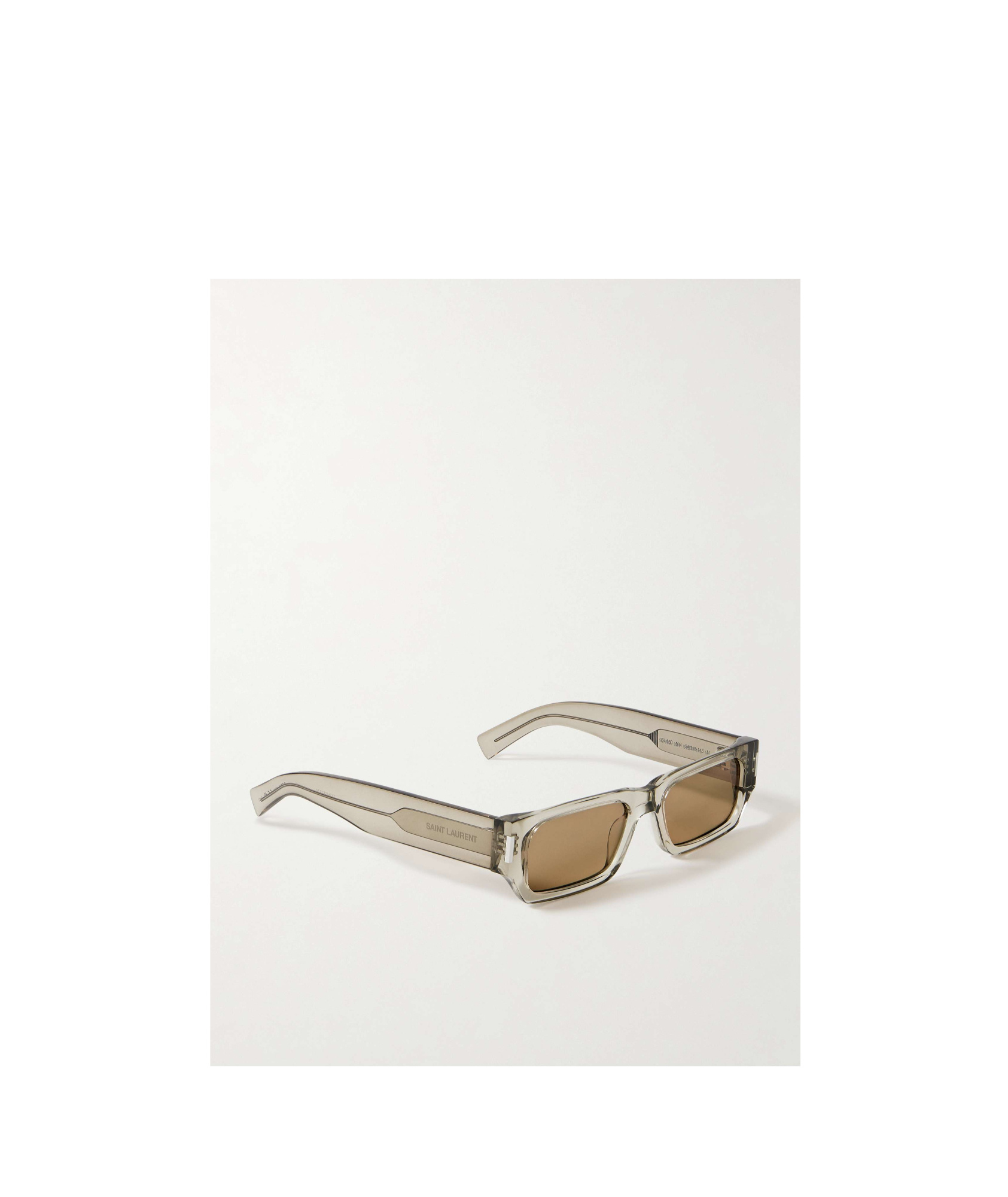 Saint Laurent Sl 660 Rectangle-frame Sunglasses In Green