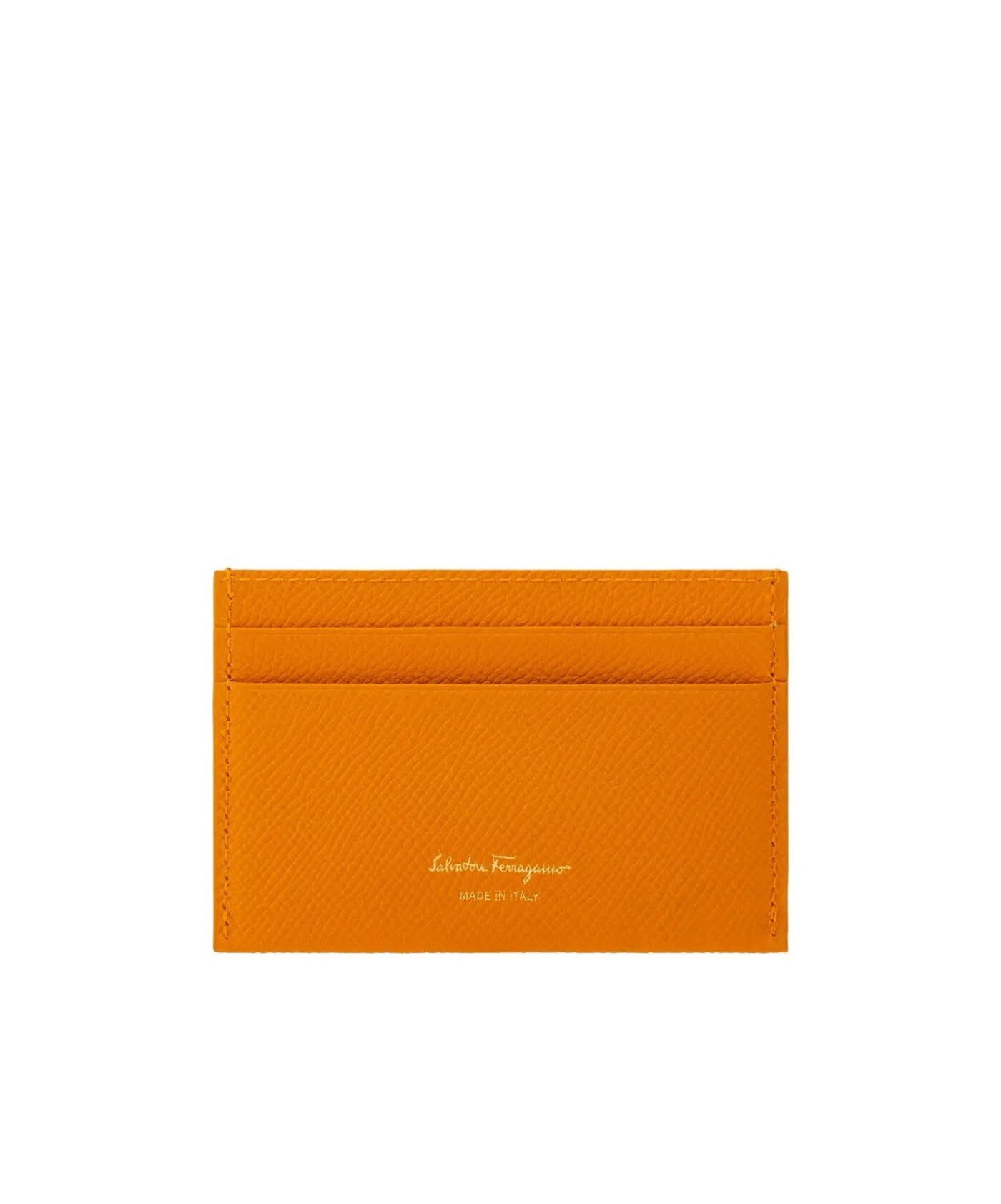 Ferragamo Hammered Leather Gancini Card Holder