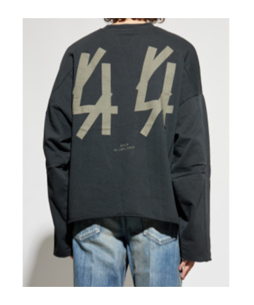 44 Label Group Long-sleeved Sweatshirt In Black