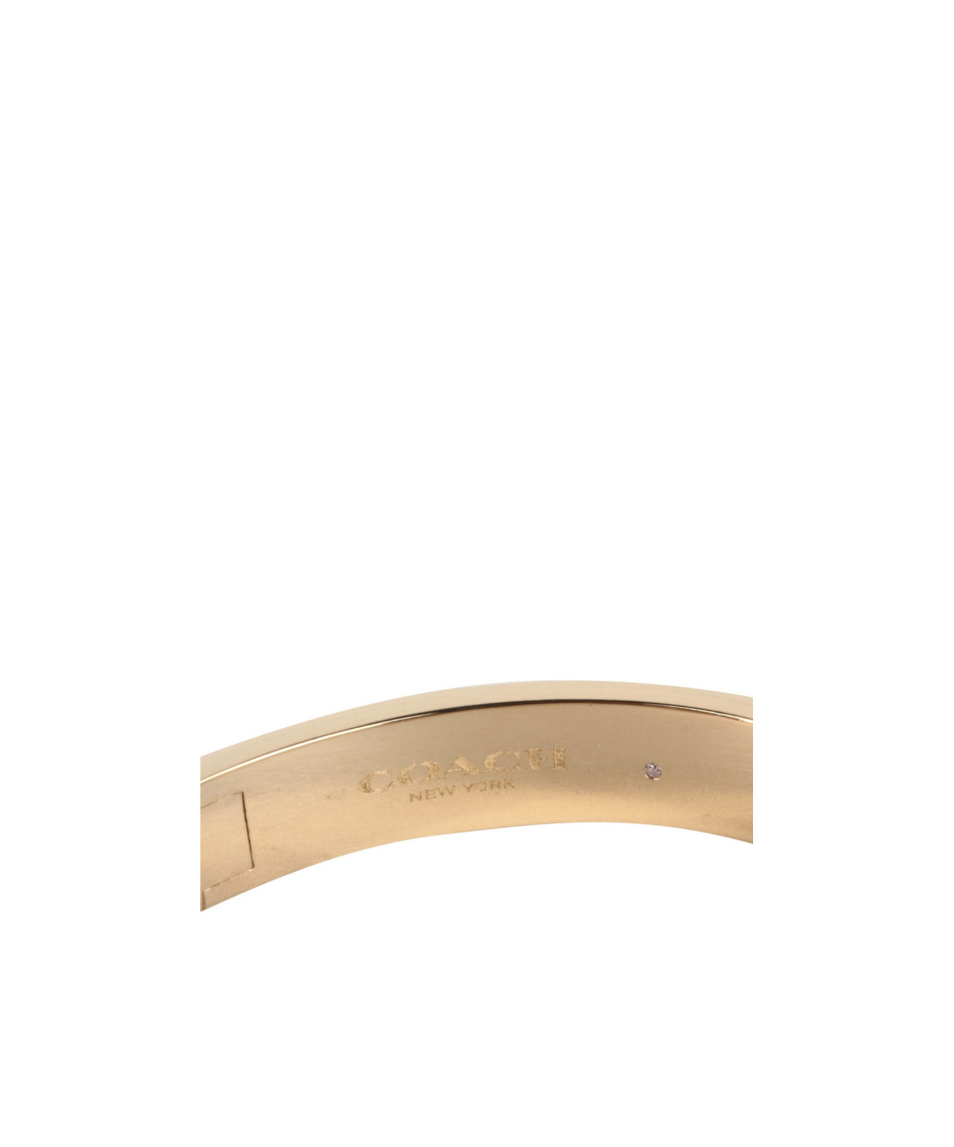 Coach C Hinged Bangle Bracelet In Yellow
