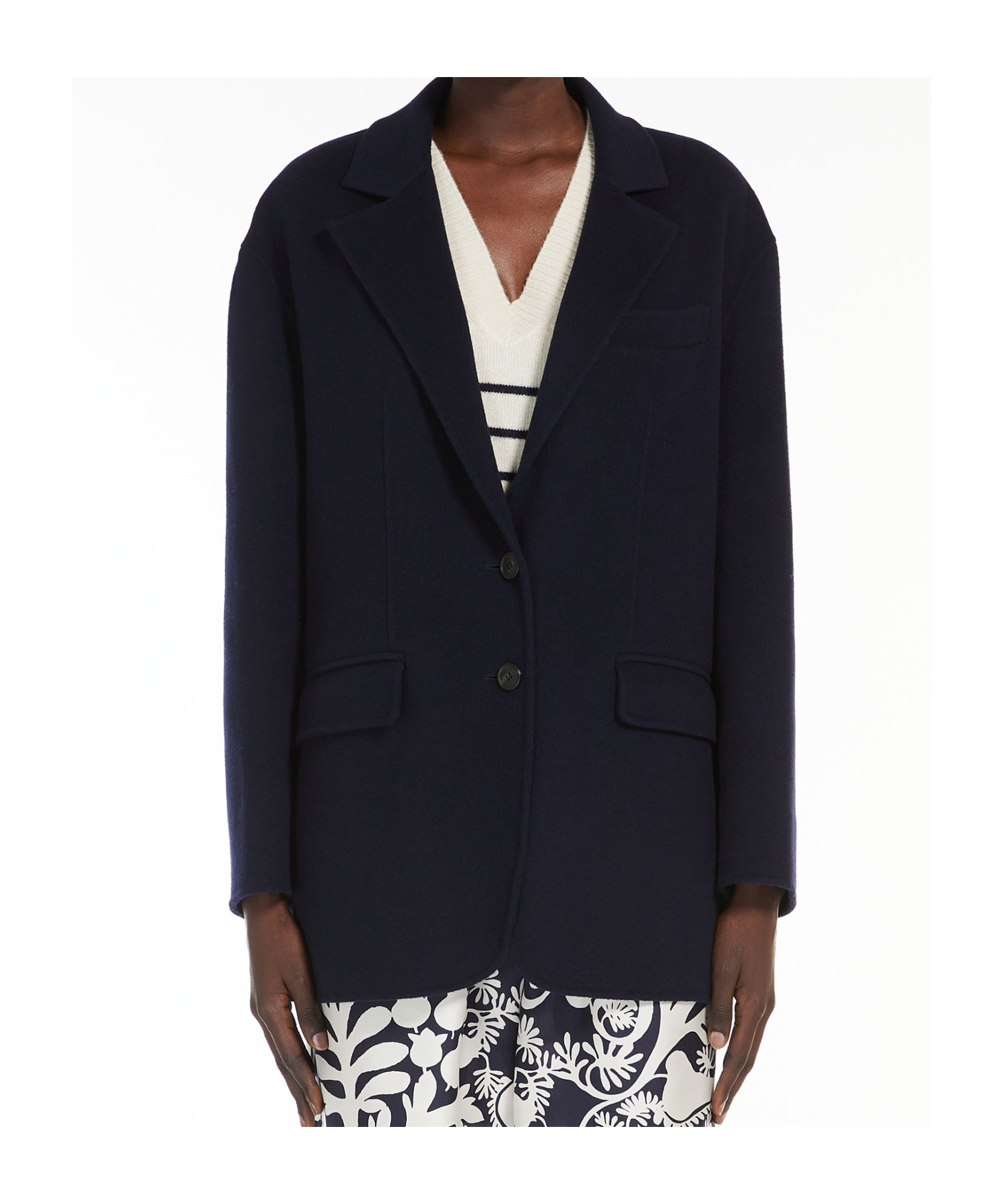 Weekend Max Mara Single-breasted Wool Jacket In Black