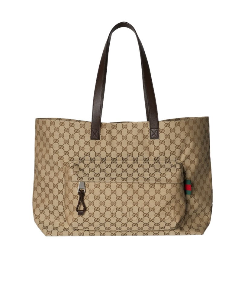 Gucci Large Gg Monogram Tote Bag In Nude