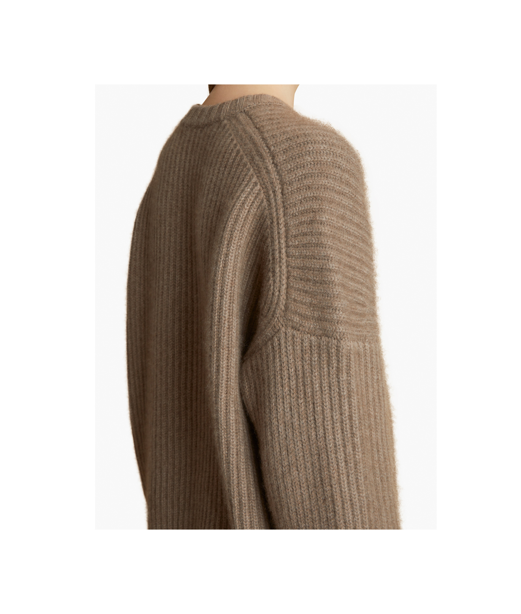 Khaite Brown Barley Wool Manuela Sweater In Nude