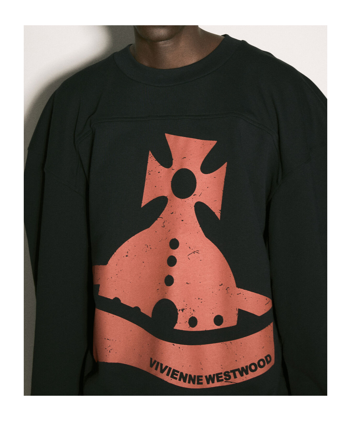 Vivienne Westwood Pattern Long-sleeved Sweatshirt In Black