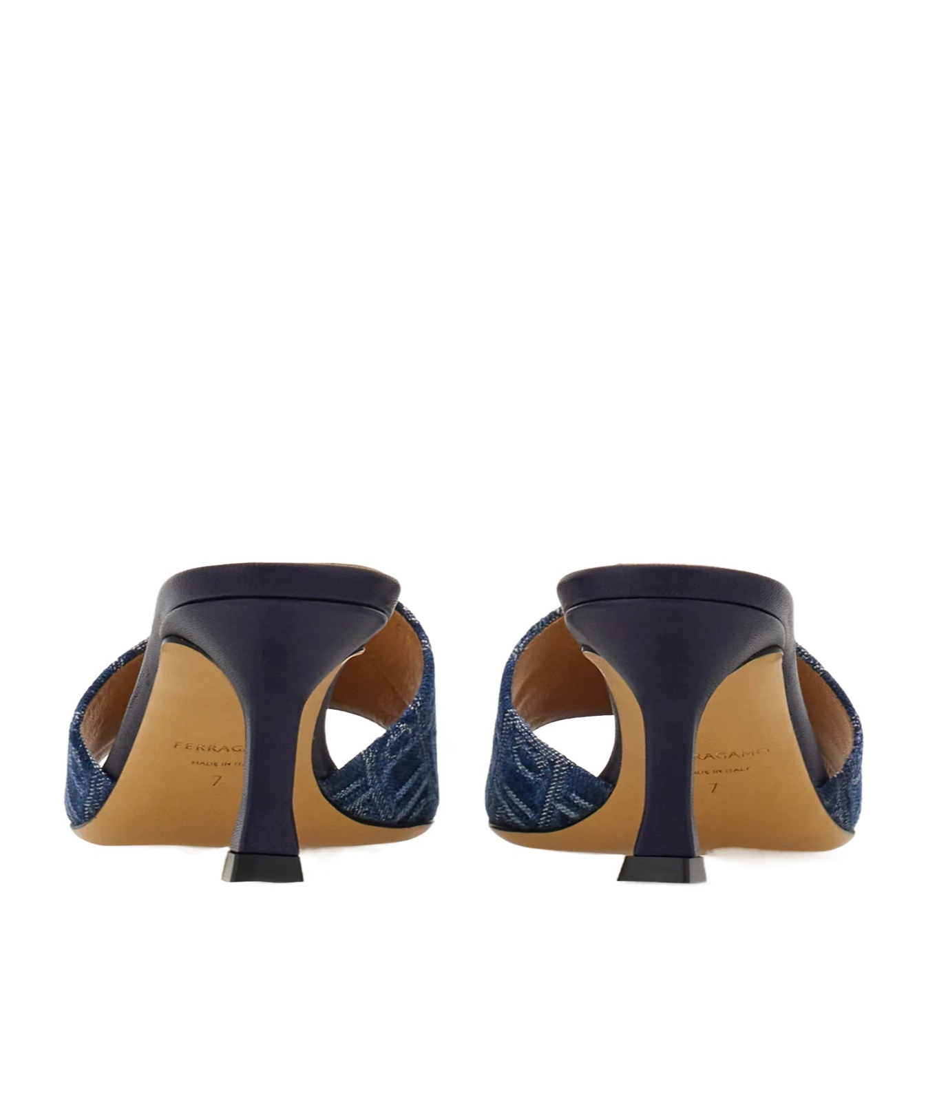 Ferragamo Monogram Sandal In Blue