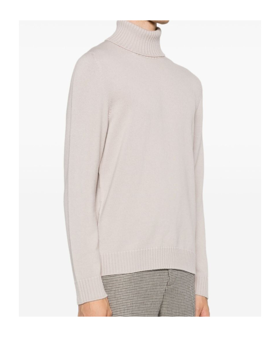 Drumohr Wool Turtleneck Sweater Long Sleeves In White