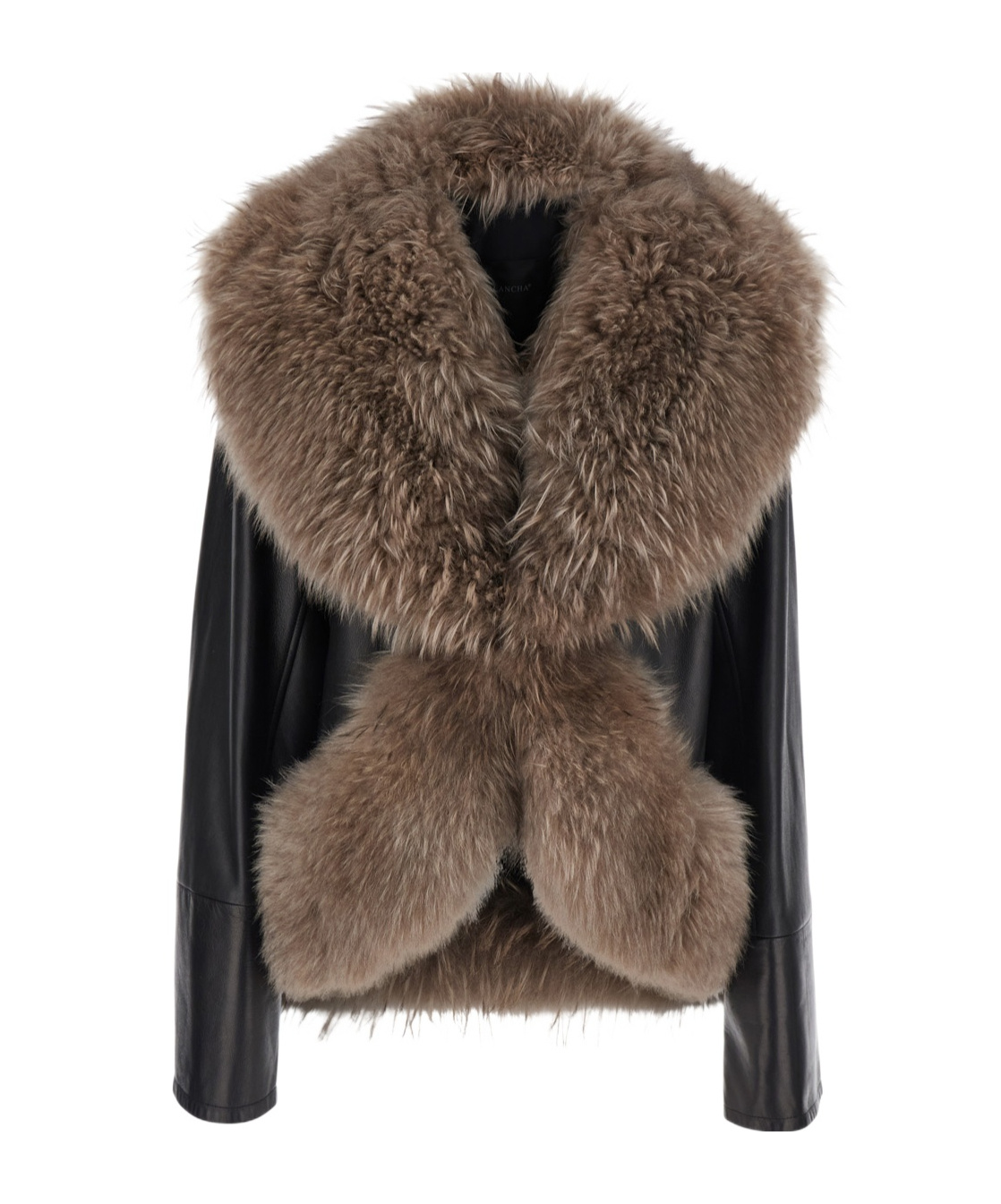 Blancha Fur Jacket In Black