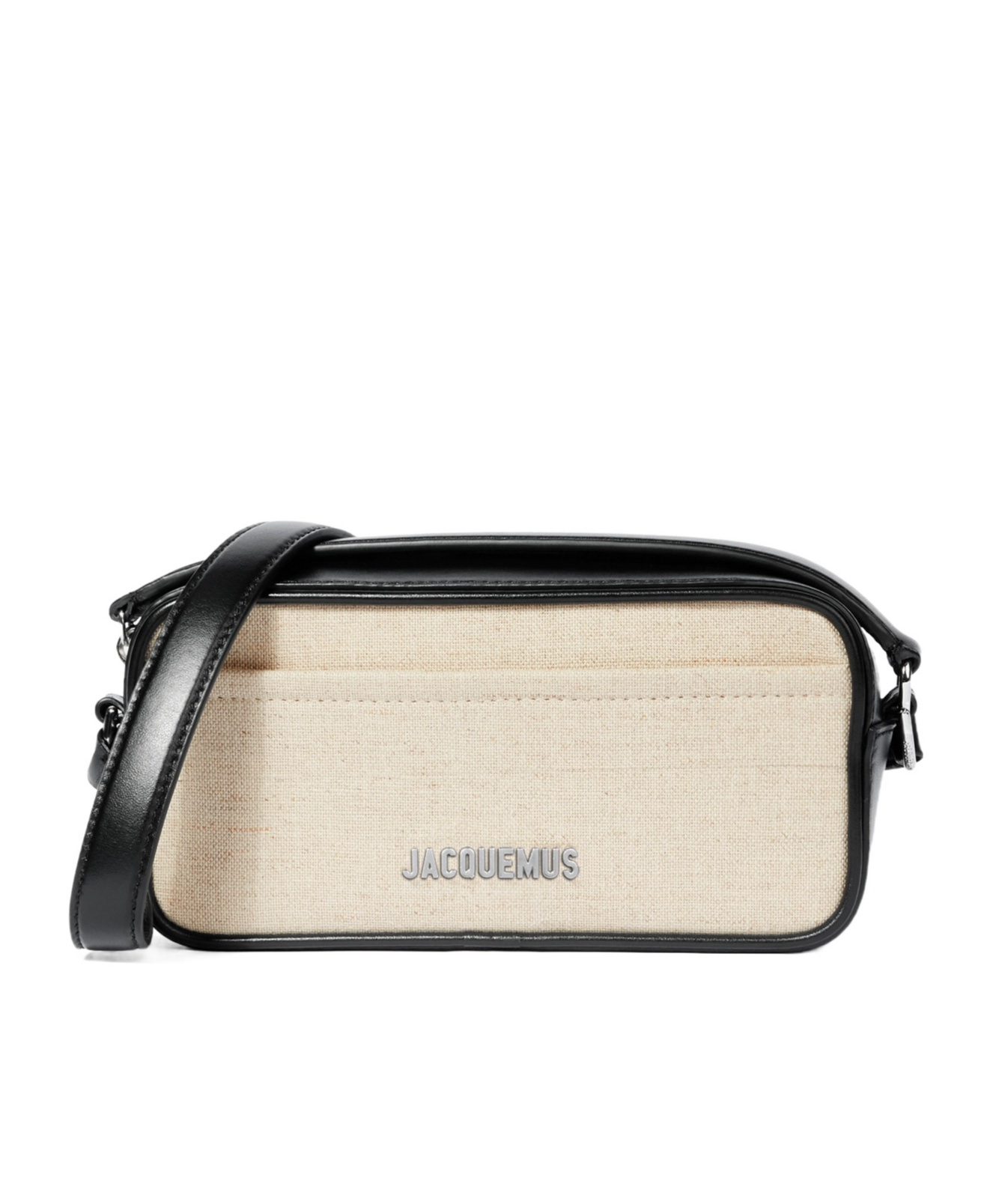 Jacquemus The Banetto Leather-trimmed Cross Body Bag In Neutral