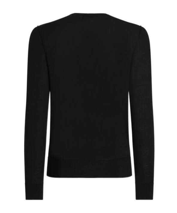 Dolce & Gabbana Round-neck Cashmere Sweater In Black