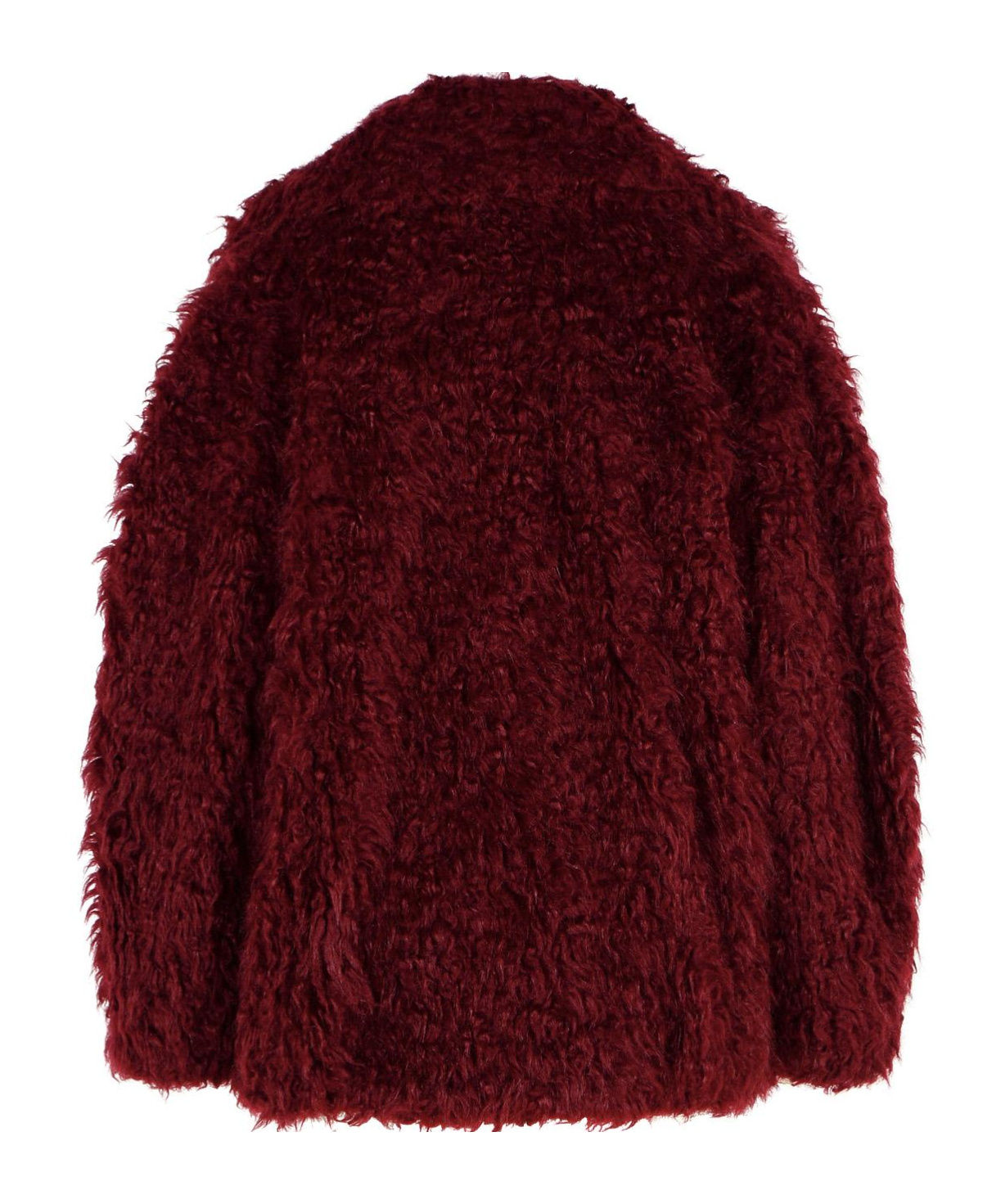 Msgm Single-breasted Frayed Deailed Jacket In Brown