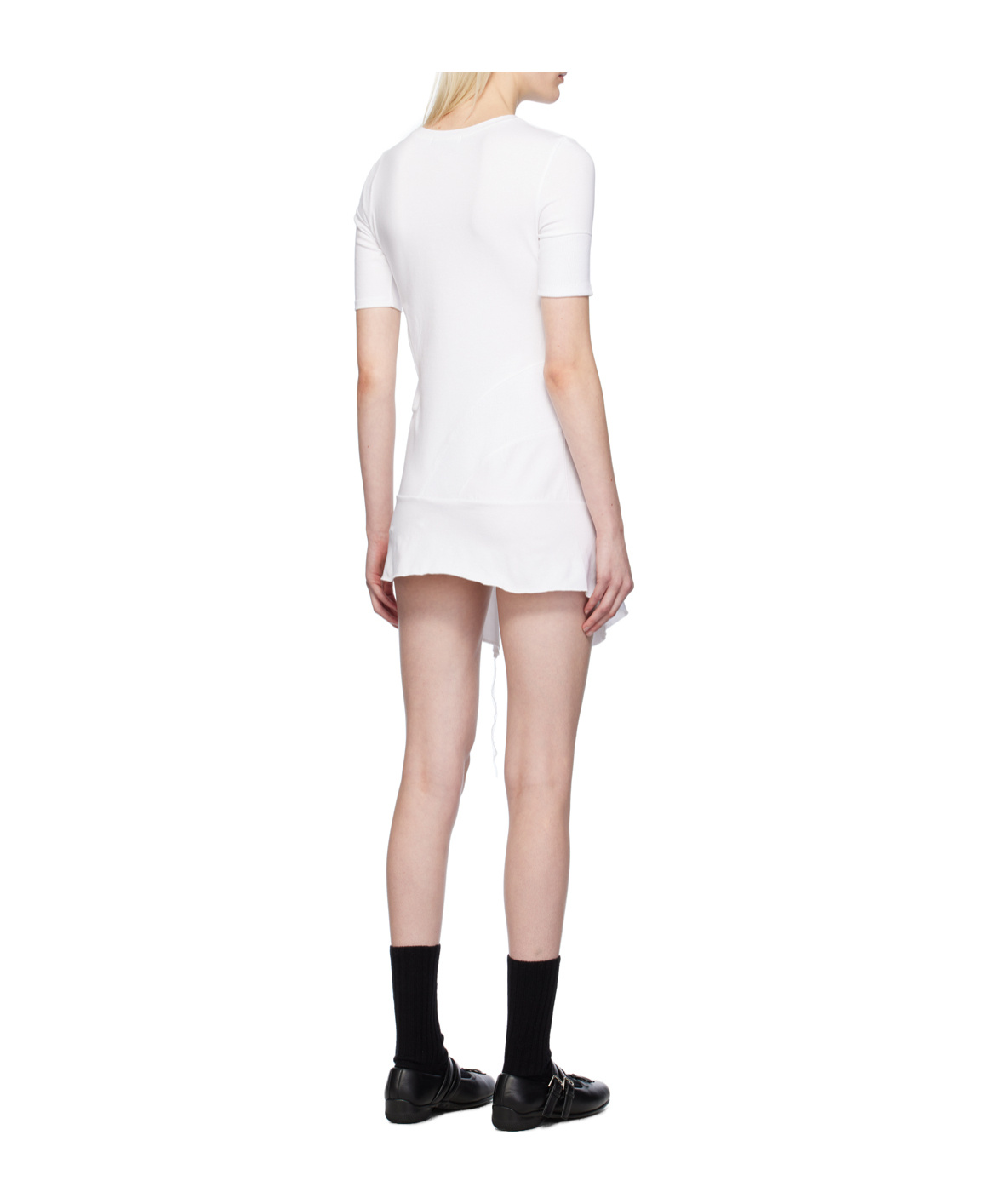 Open Yy Paneled Mini Dress In White