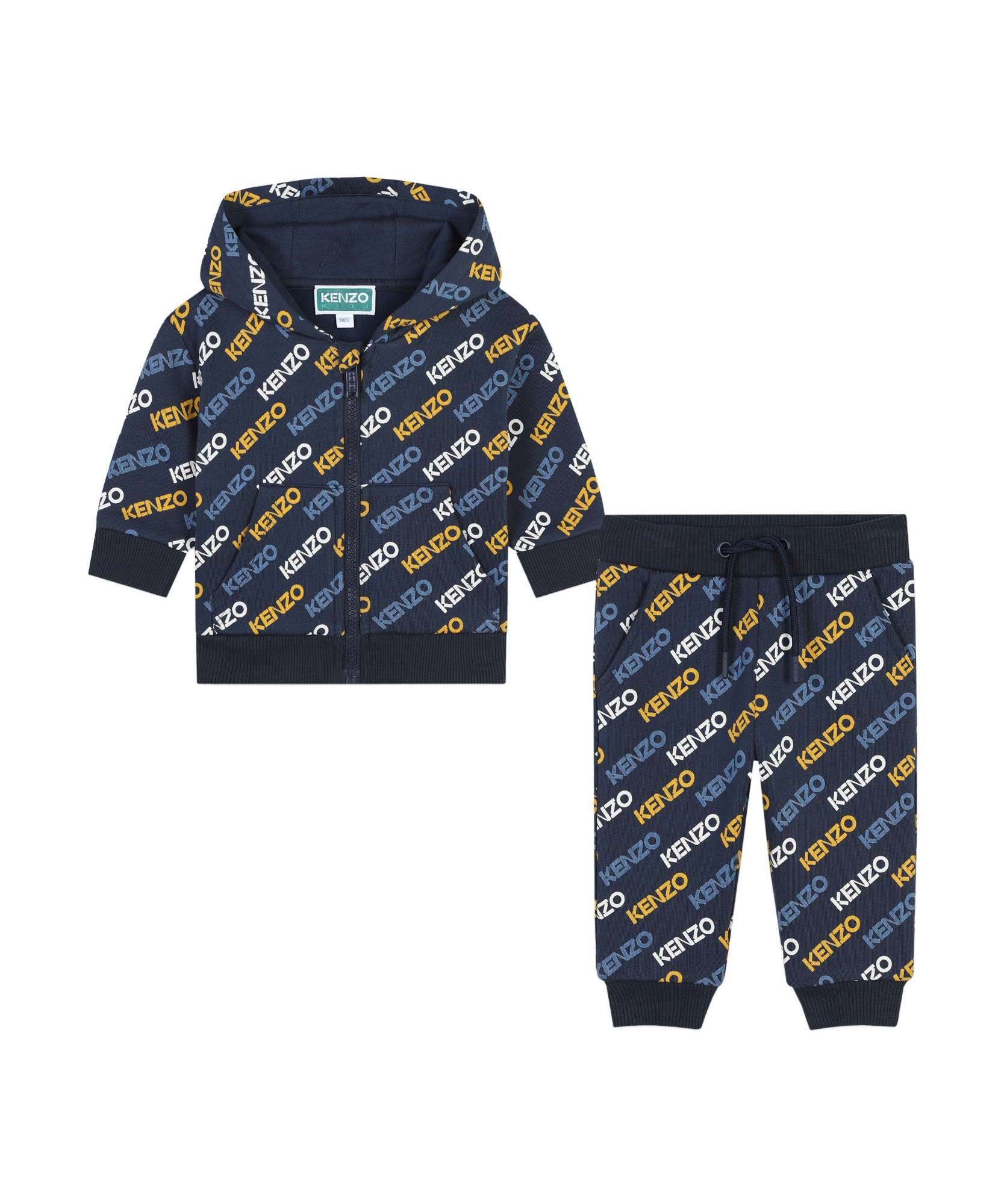 Kenzo Logo-print Cotton Tracksuit In Black