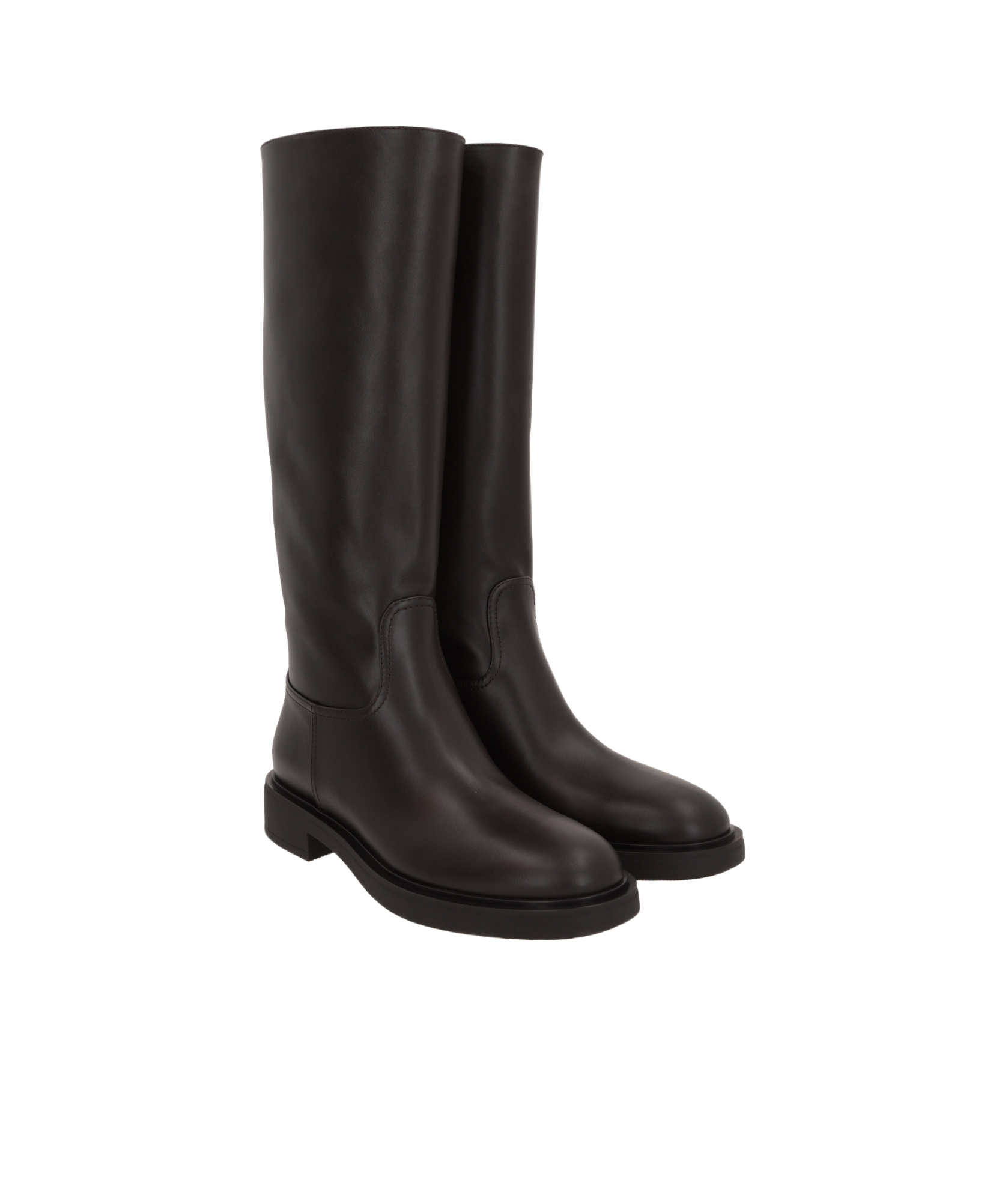 Gianvito Rossi Ascott Leather Knee-high Boots In Black