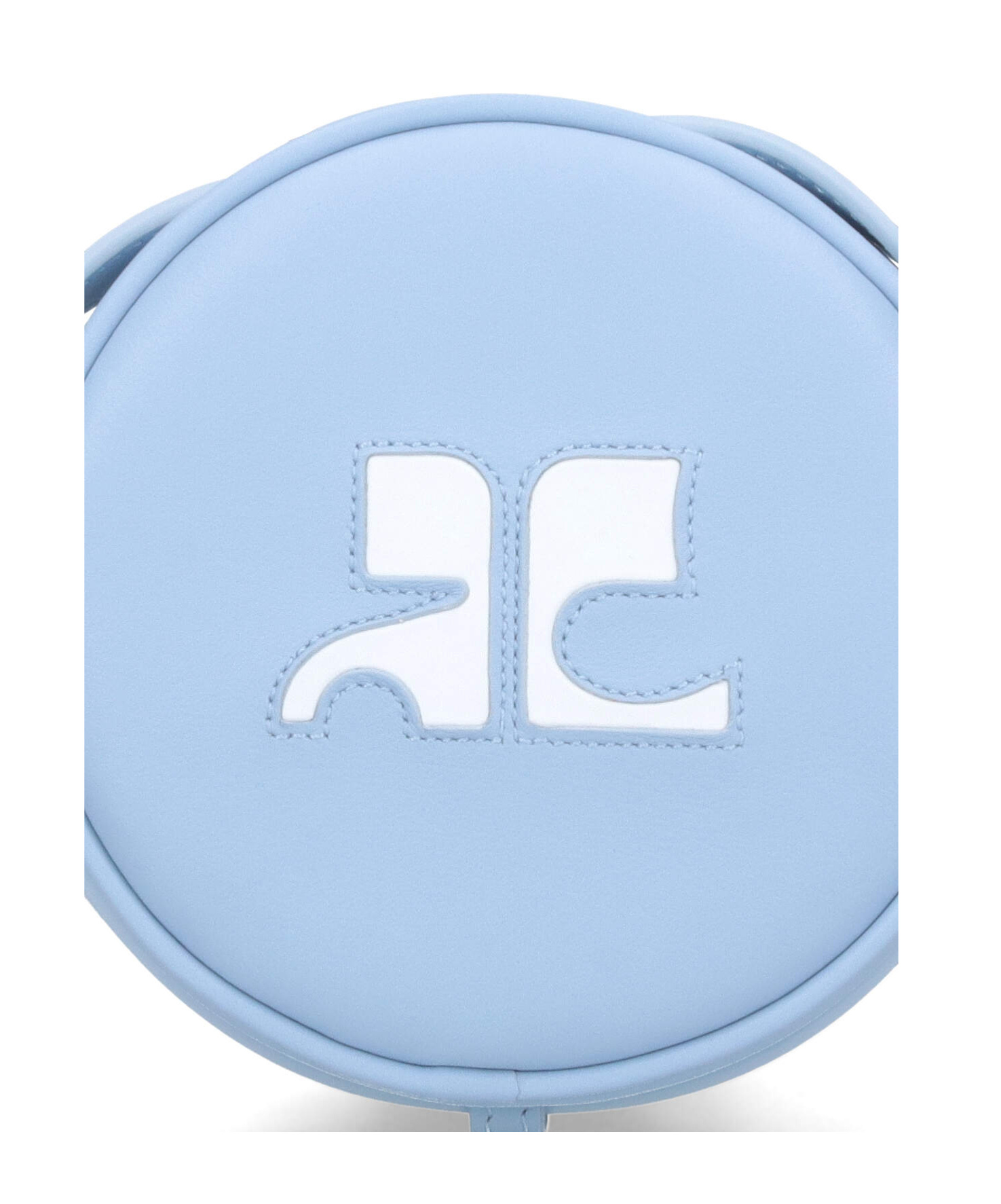 Courrèges Reedition Circle Leather Bag In Blue