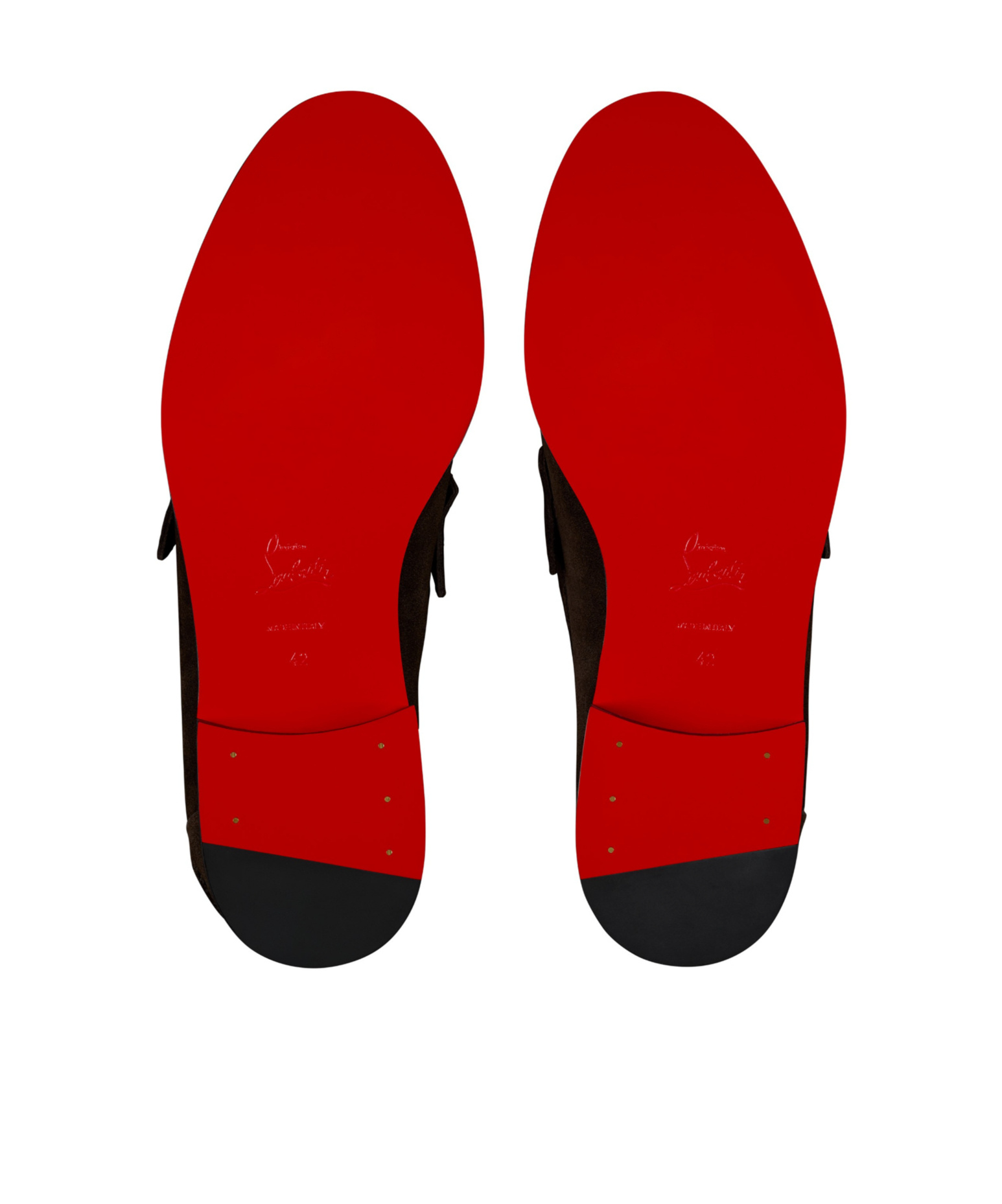 Christian Louboutin Men Penny Loafers In Calfskin In Brown