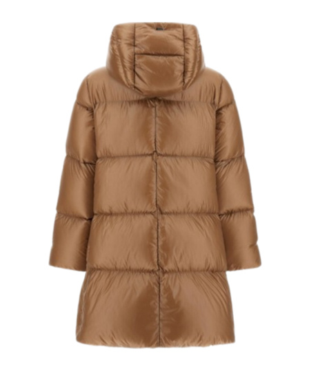 Herno Hooded Down Jacket In Brown