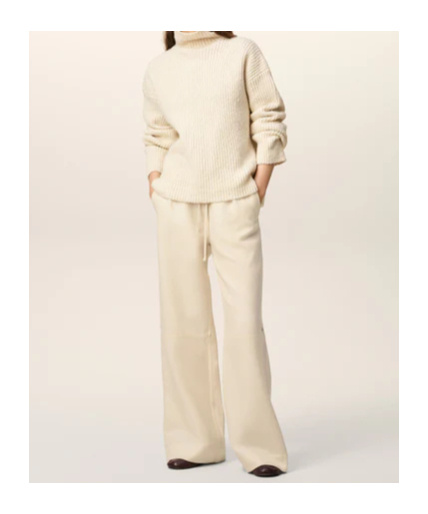 Ami Alexandre Mattiussi White Wool Zipped Trousers In Neutral