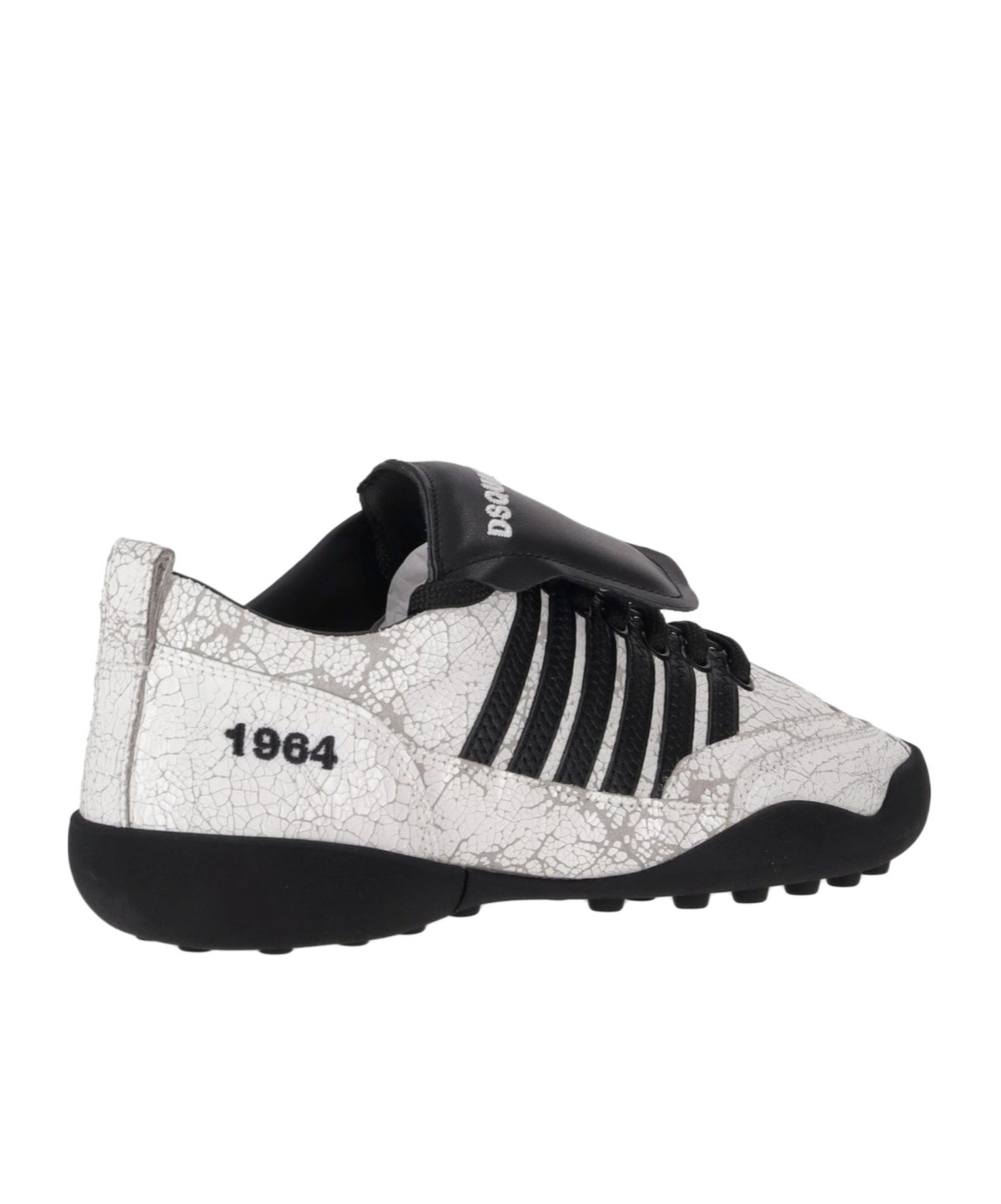 Dsquared2 Fold-over Tongue Soccer Sneakers In White