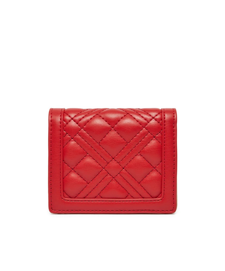Moschino Logo-plaque Wallet In Red