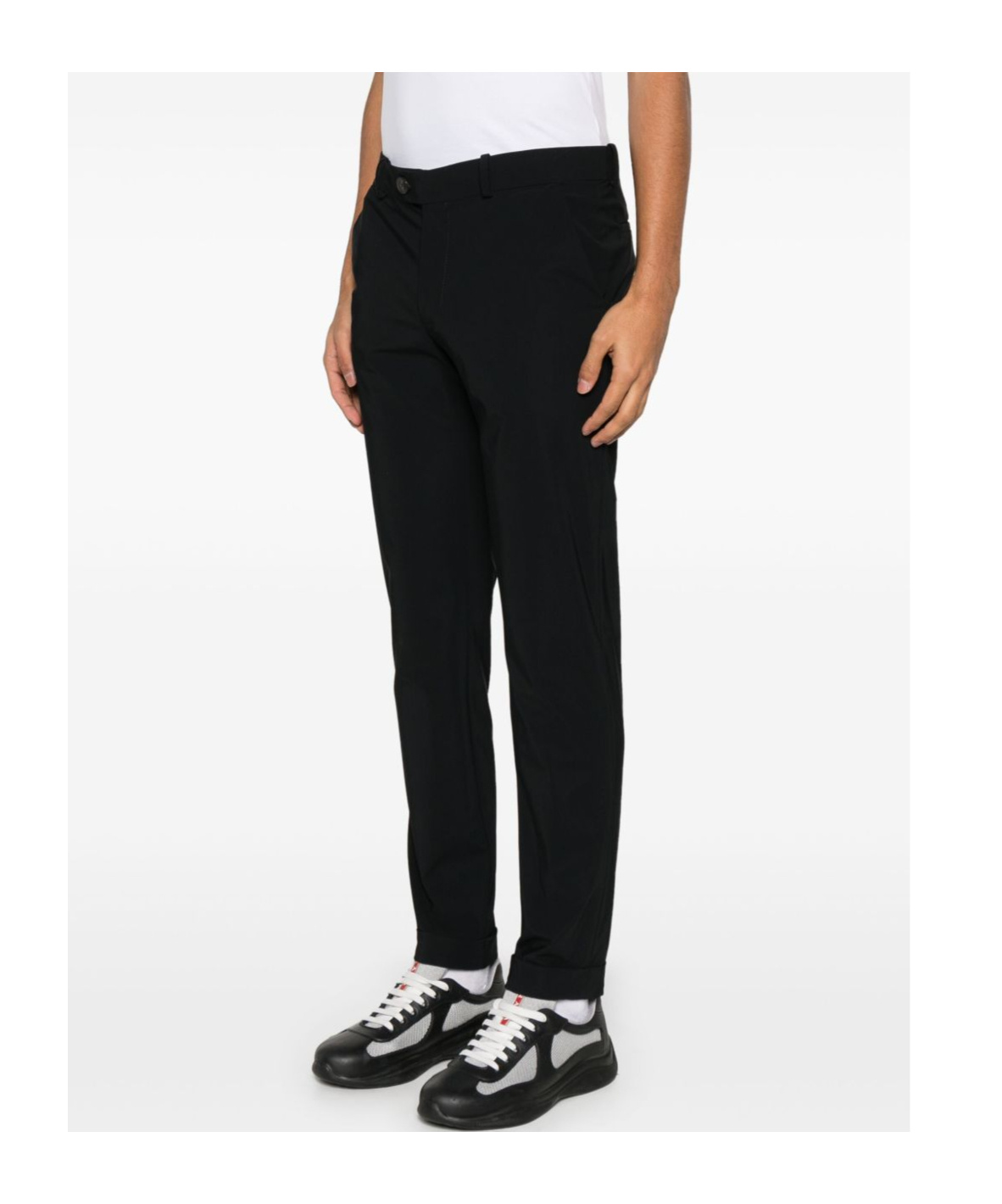 Rrd Tailored Black Pants With Modern Silhouette In Black