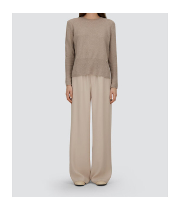 Herno Round-neck Sweater In Brown