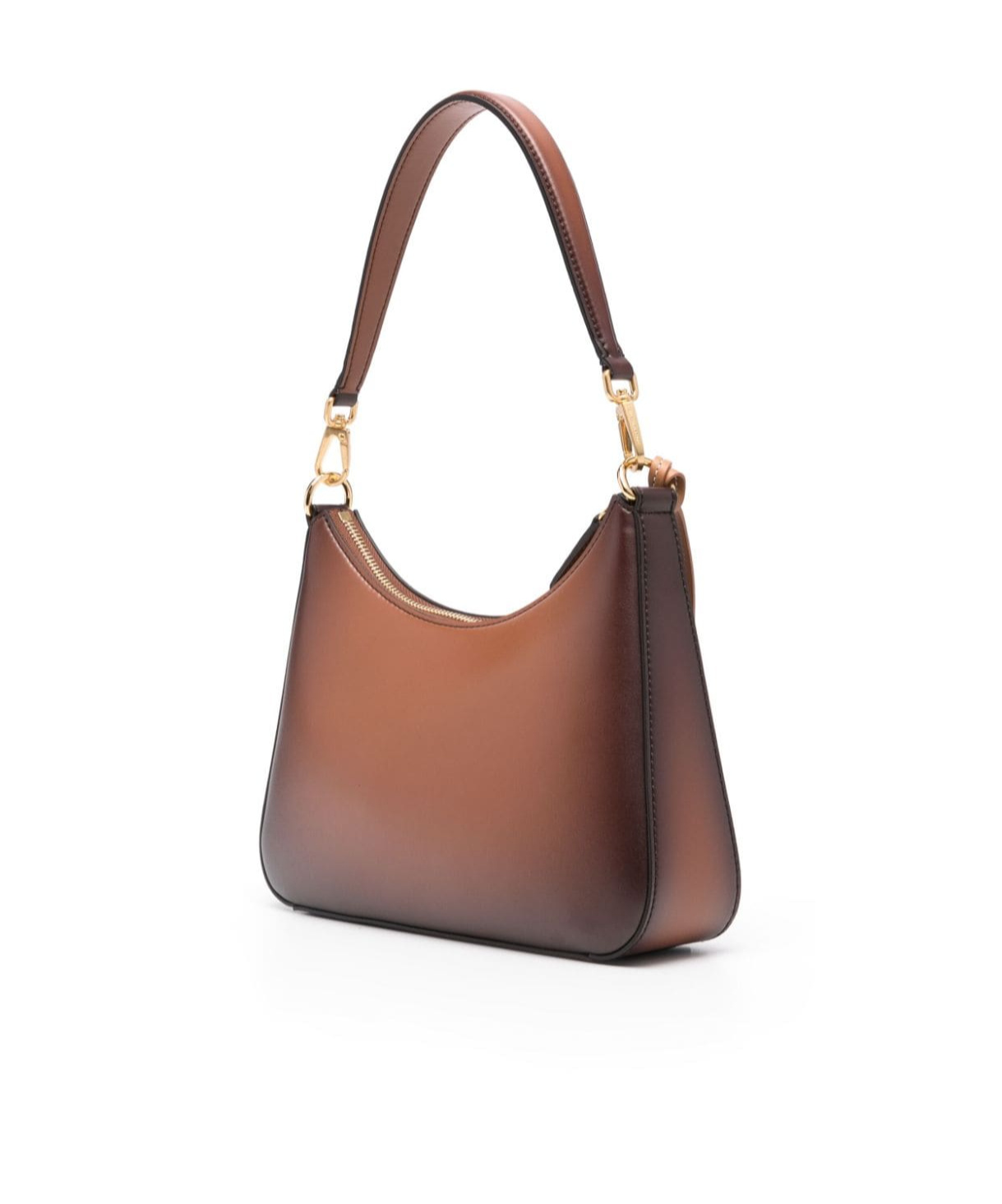 Stella Mccartney Zippered Shoulder Bag In Brown