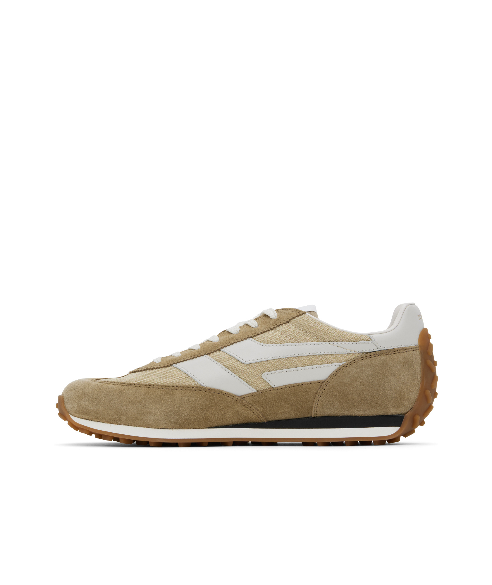 Tom Ford Round Toe Low-top Sneakers In Brown
