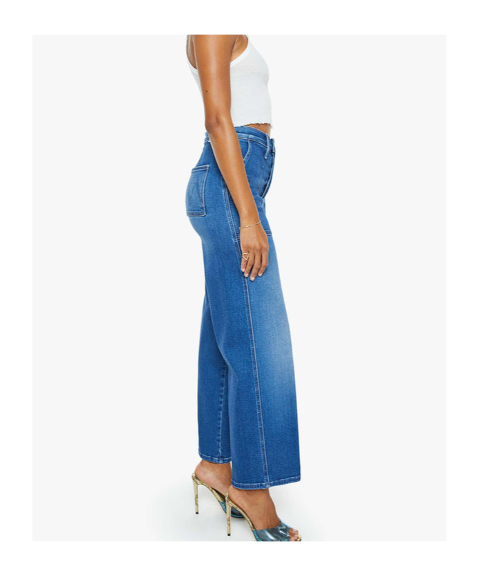 Mother The Stitch Up Maven Hover Nip It In The Bud Jeans In Blue