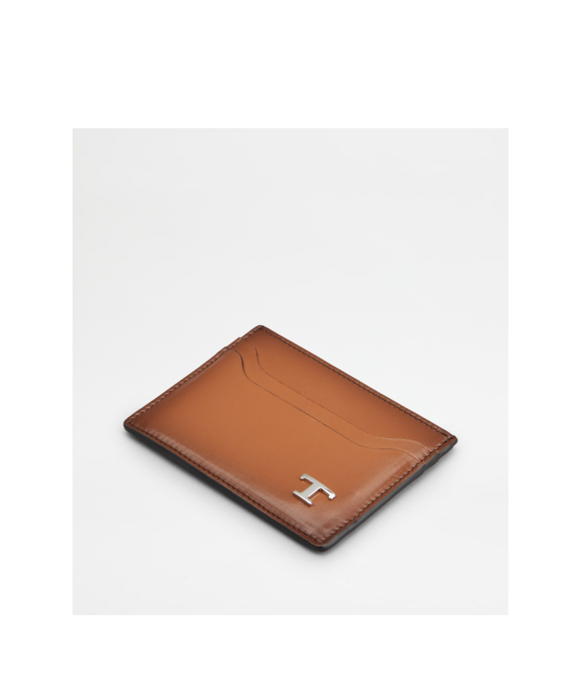 Tod's Logo-plaque Credit Card Holder In Brown