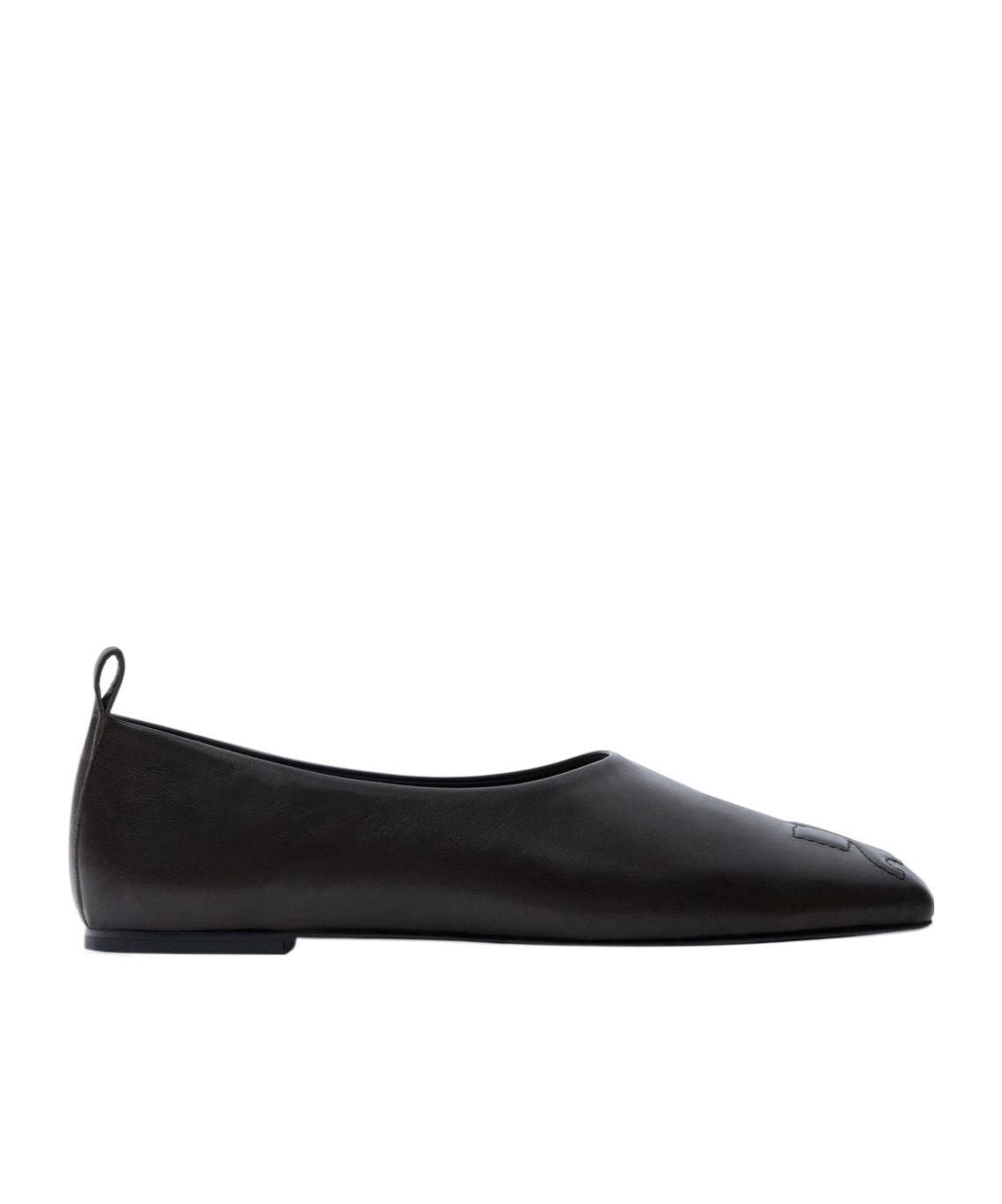 Shop Courrèges Minimal Leather Loafers In Black