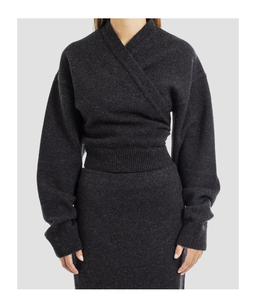 Balenciaga Long-sleeved Sweater In Black