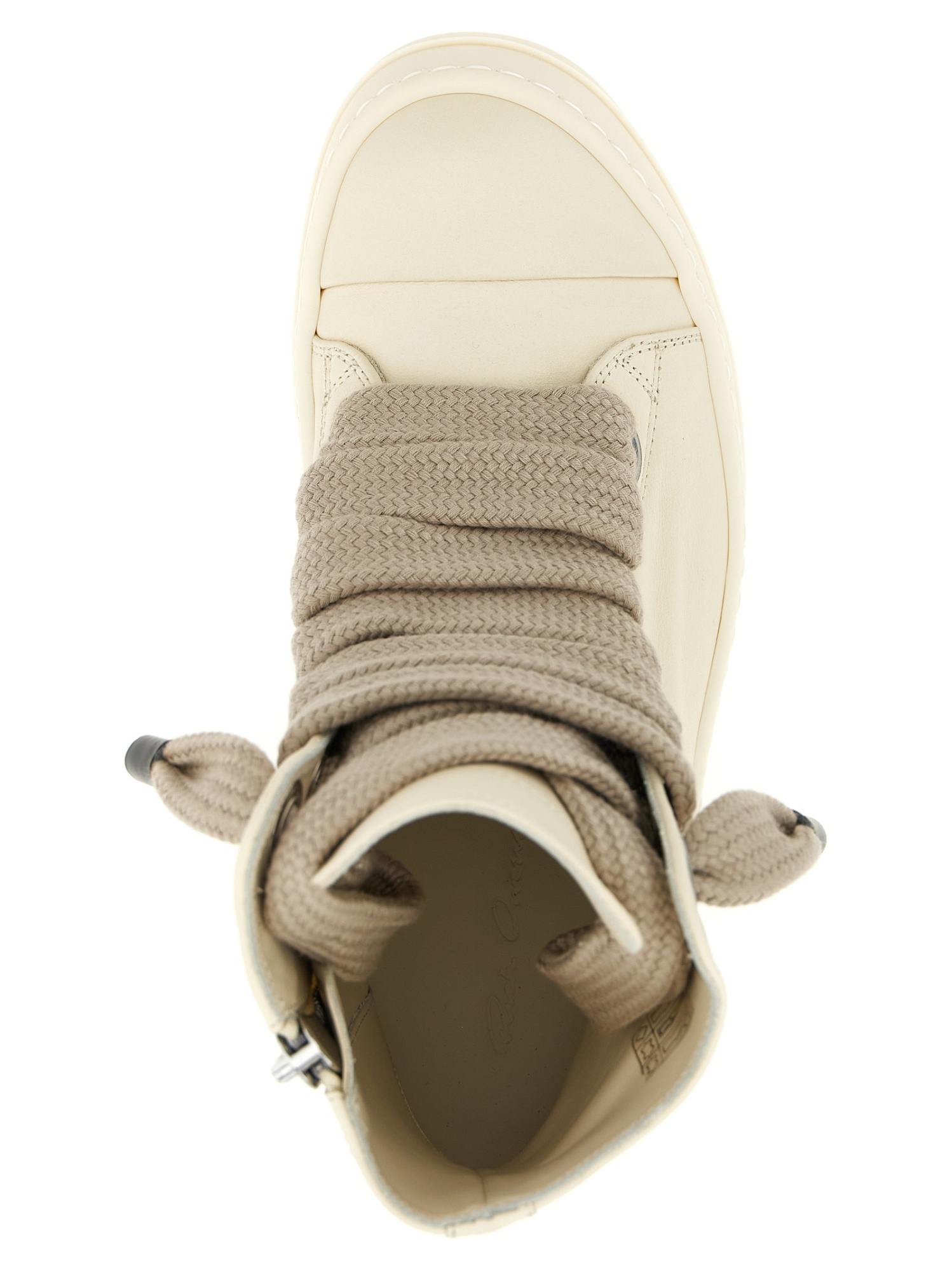 Rick Owens Lace-up High-top Sneakers In White