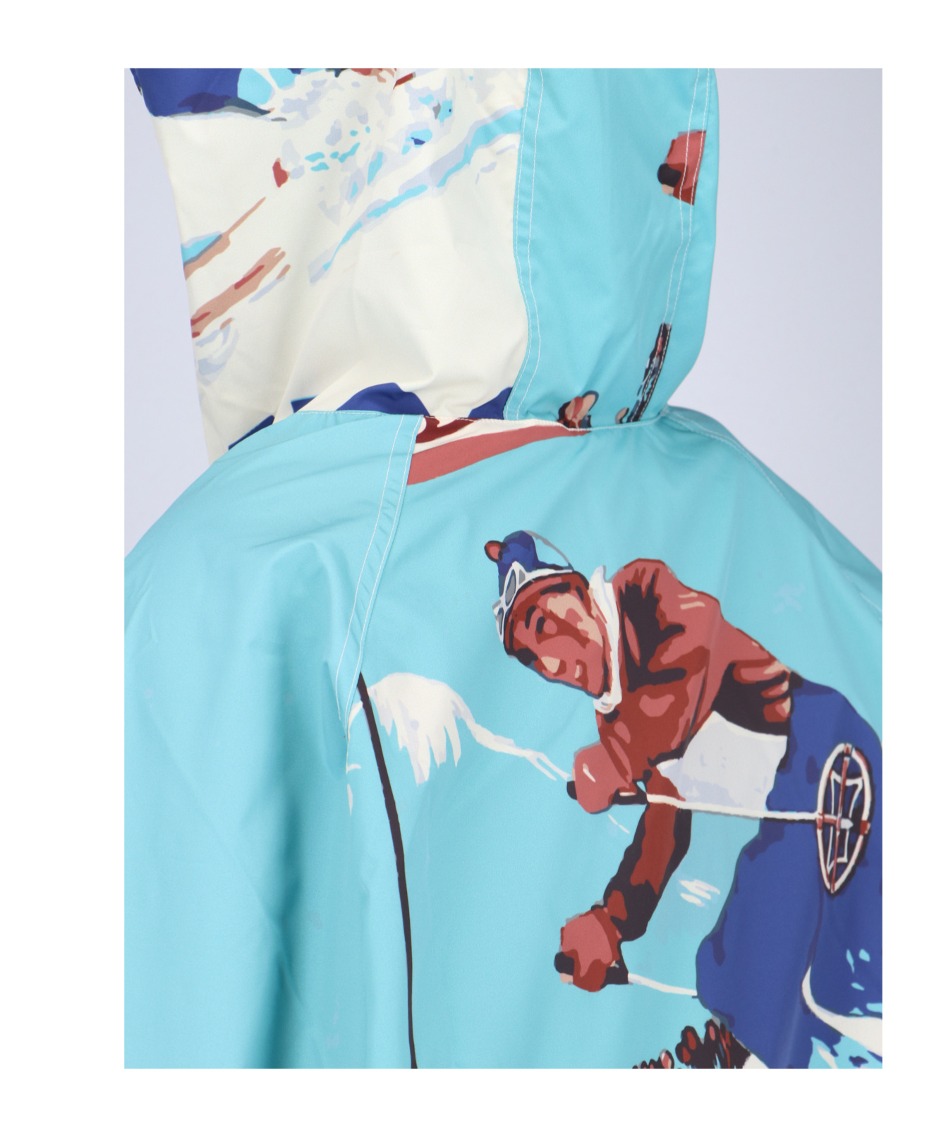 Rhude Hooded Technical Jacket In Light Blue In Blue