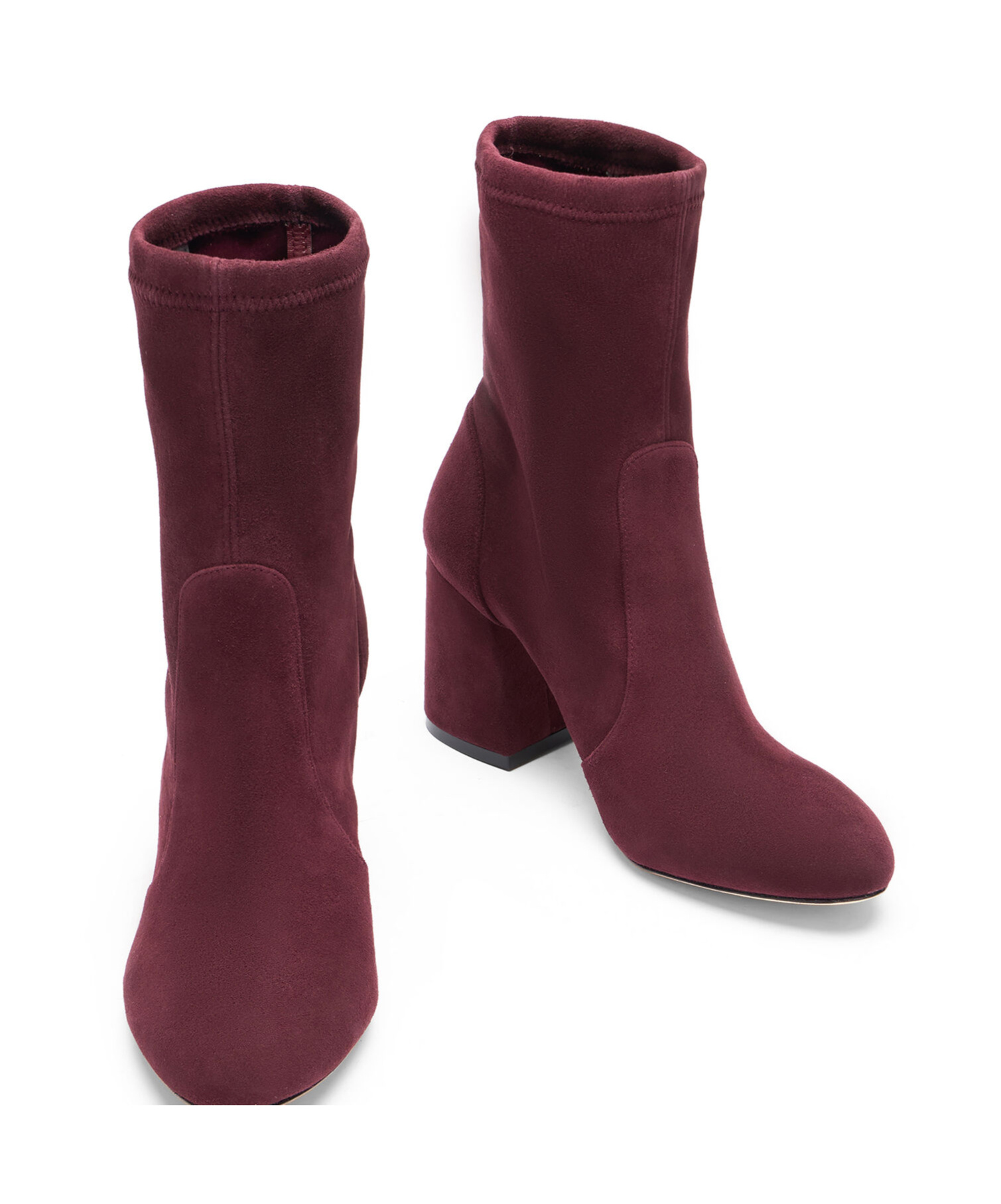 Stuart Weitzman Flareblock 85 Stretch Bootie In Brown