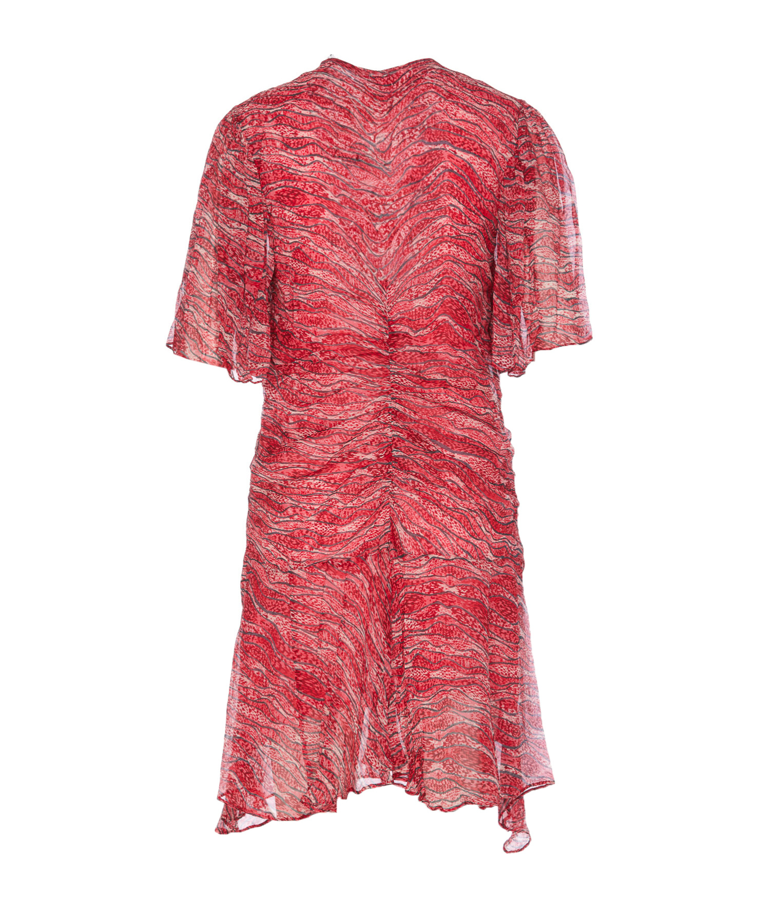 Isabel Marant Étoile Red Printed Muslin Short Vivienne Dress In Red
