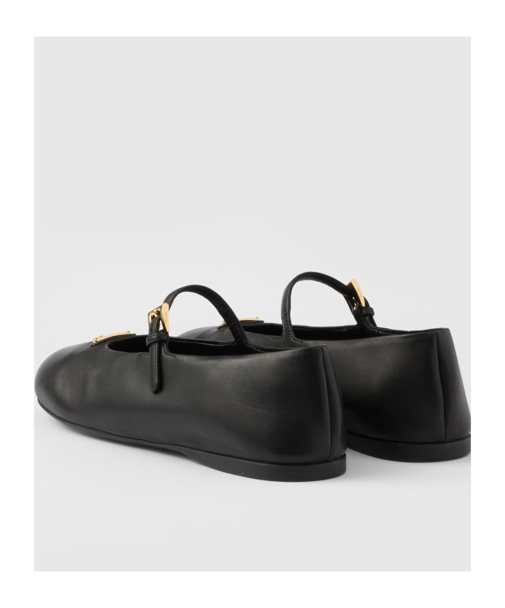 Prada Women Nappa Leather Ballerinas In Black