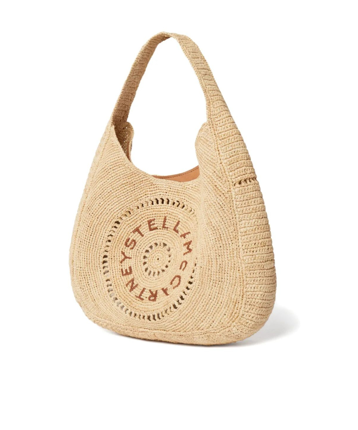 Stella Mccartney Logo Raffia Slouchy Medium Tote Bag