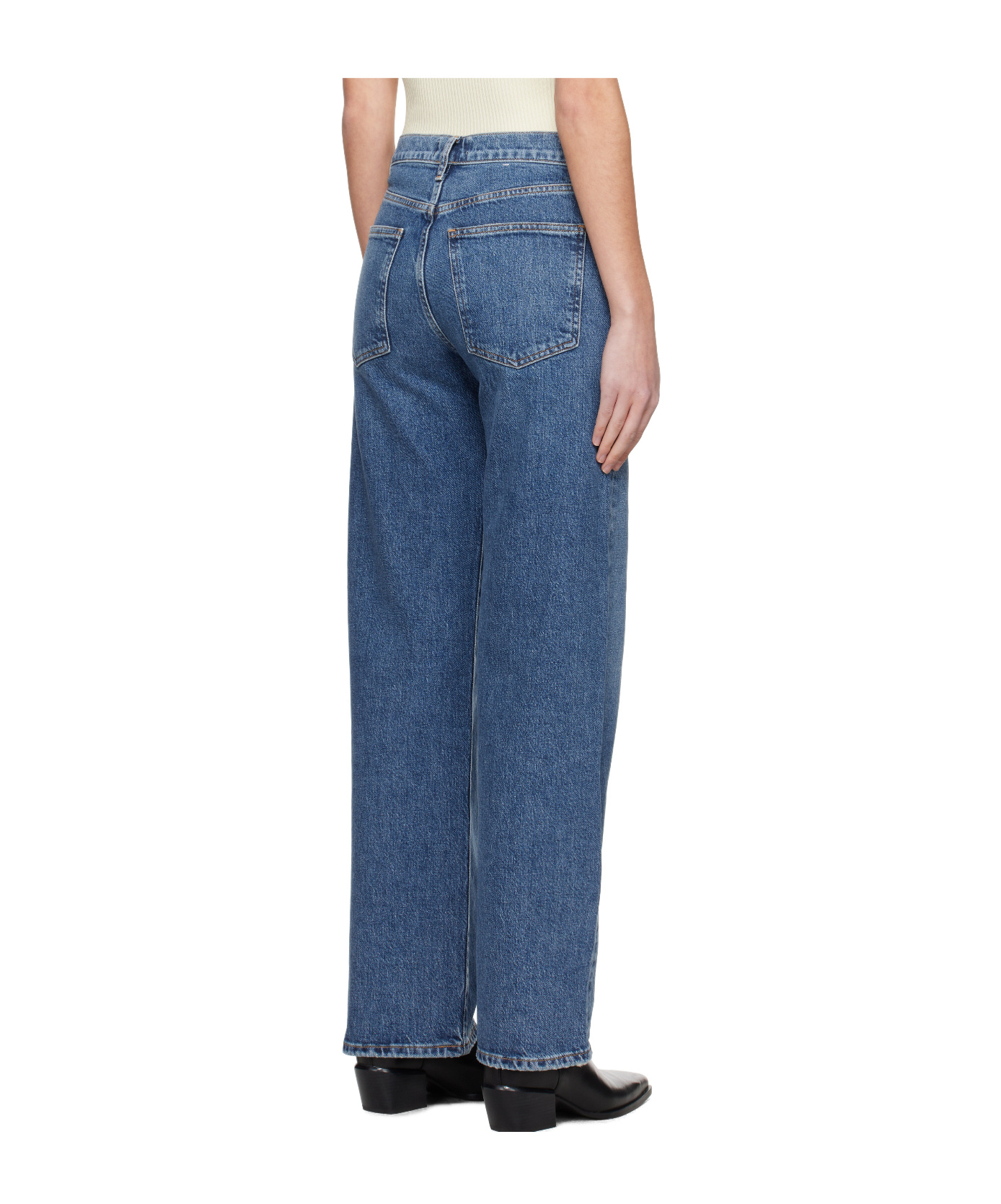 Agolde Valen High Rise Straight Jeans In Brown