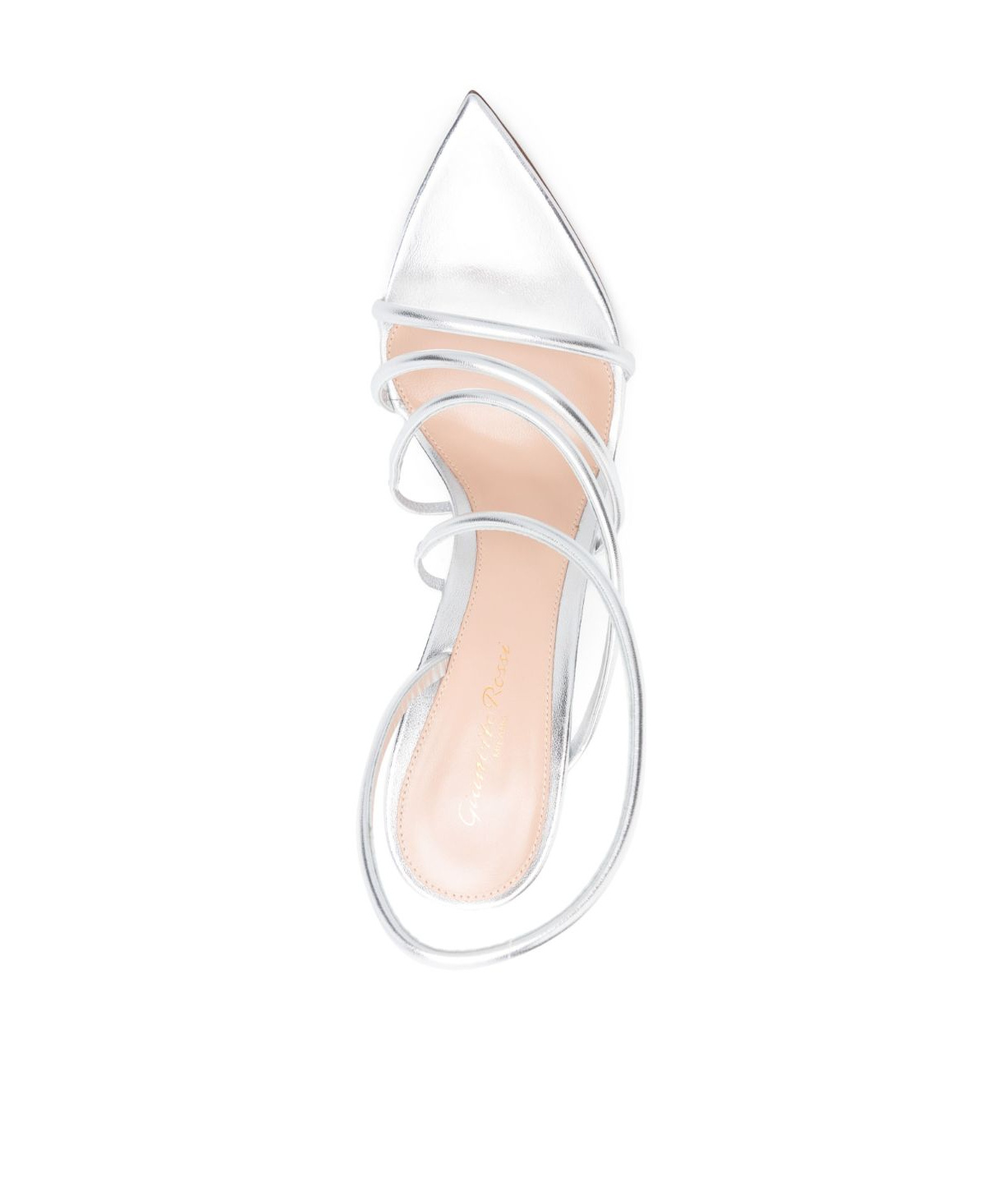 Gianvito Rossi Ettie 105 Stiletto Heel In Silk Silver In Metallic