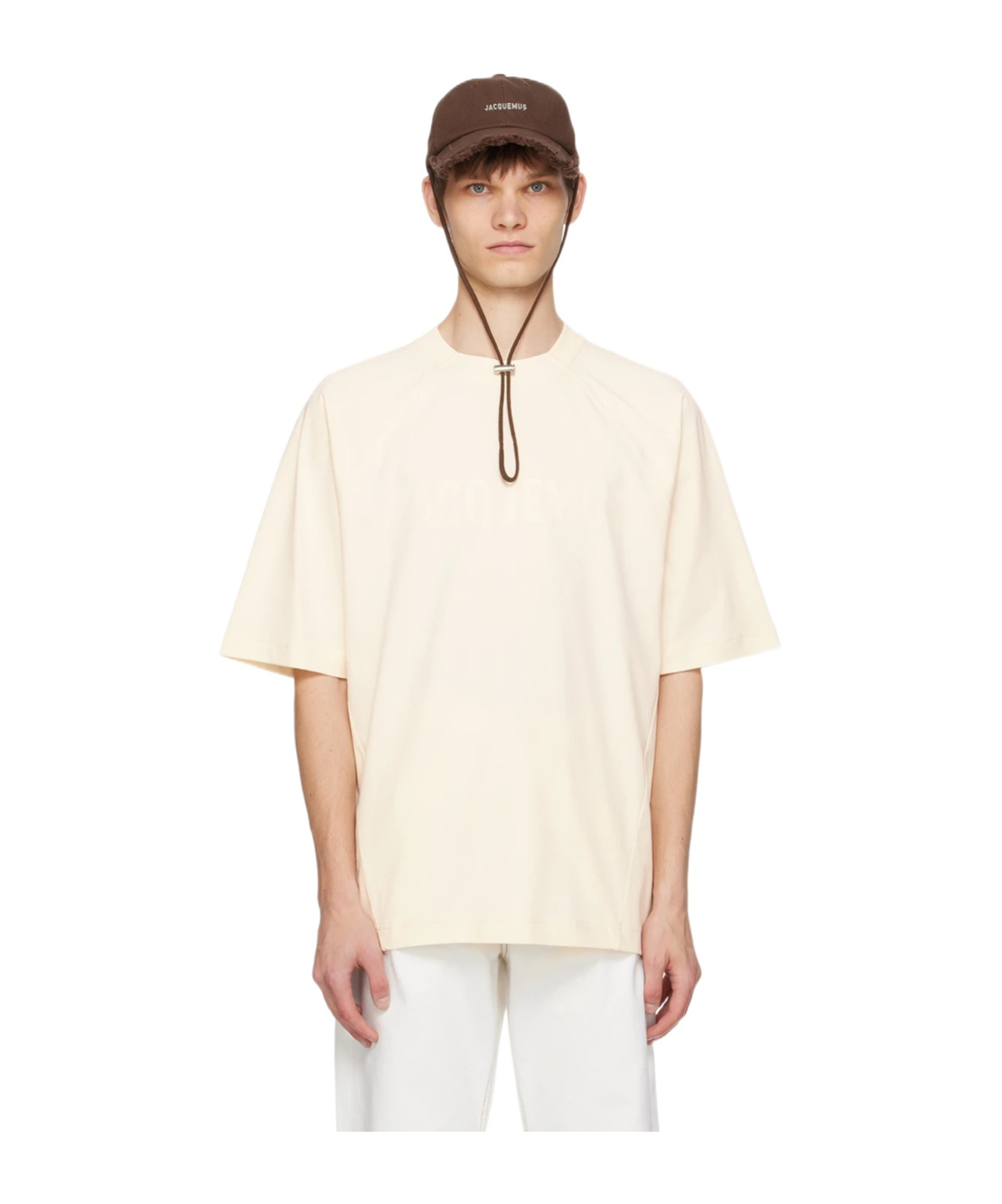 Jacquemus Item O-neck Short-sleeved T-shirt In White