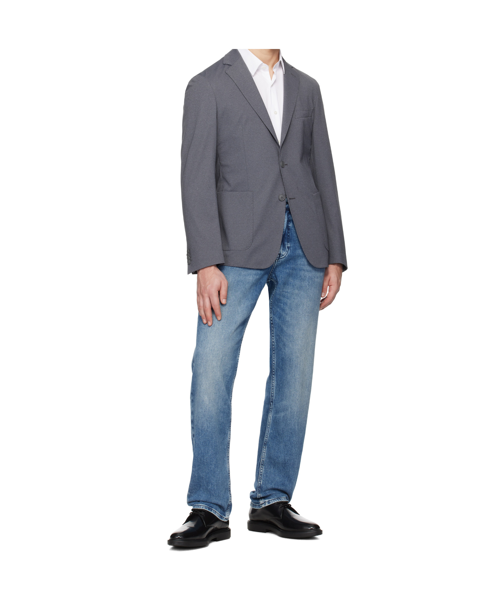 Hugo Boss Gray Slim Fit Blazer In Gray