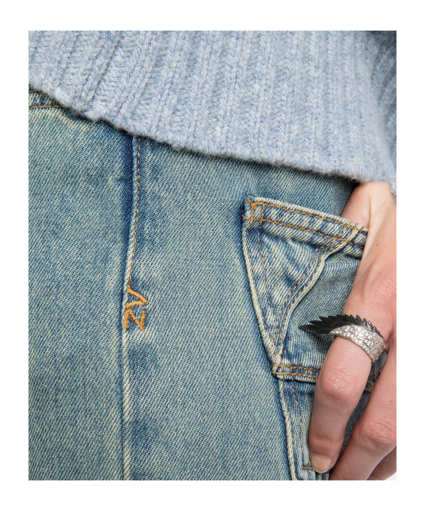Zadig & Voltaire Jeans With Belt Loops In Blue