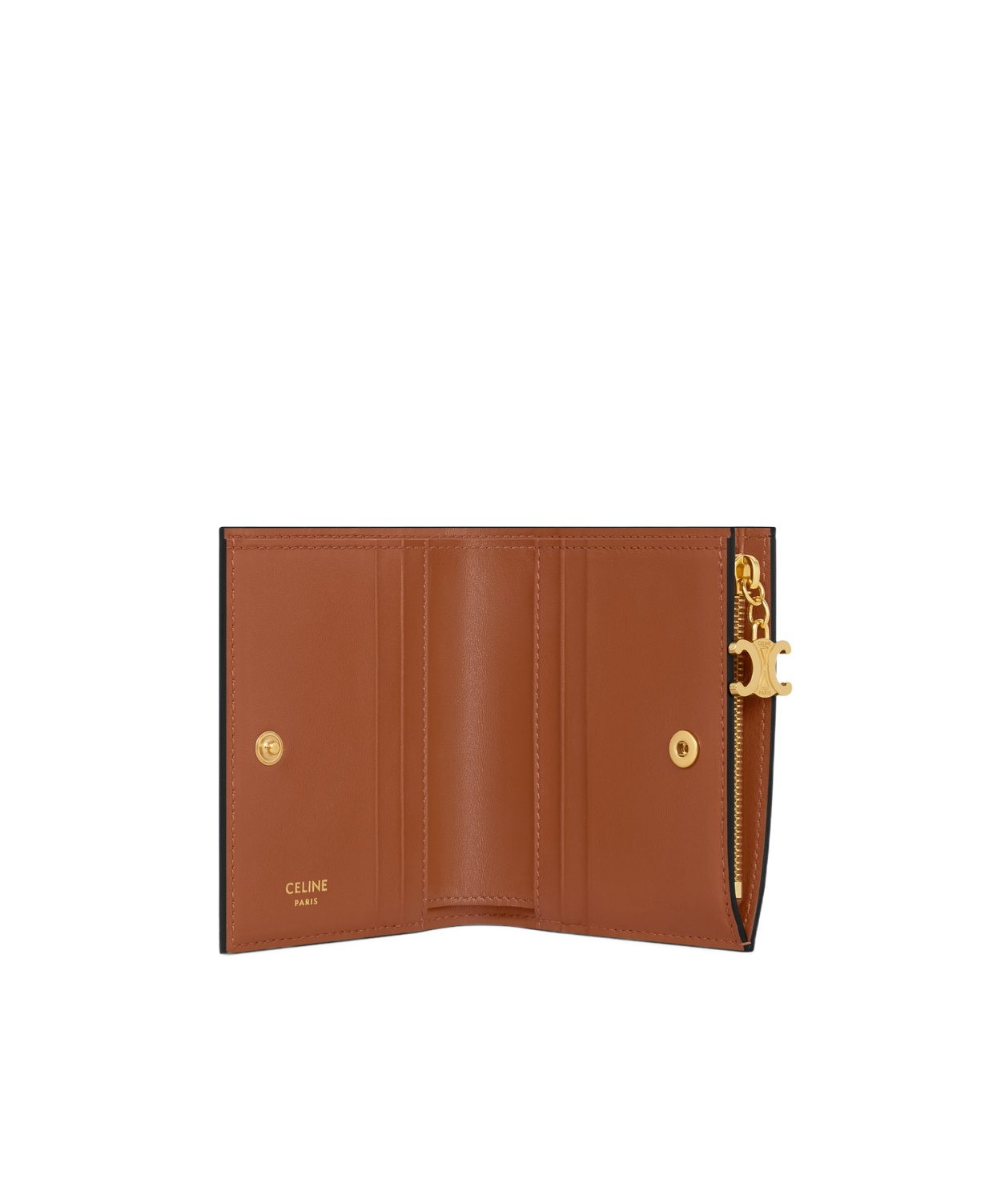 Celine Zipper Wallet In Black