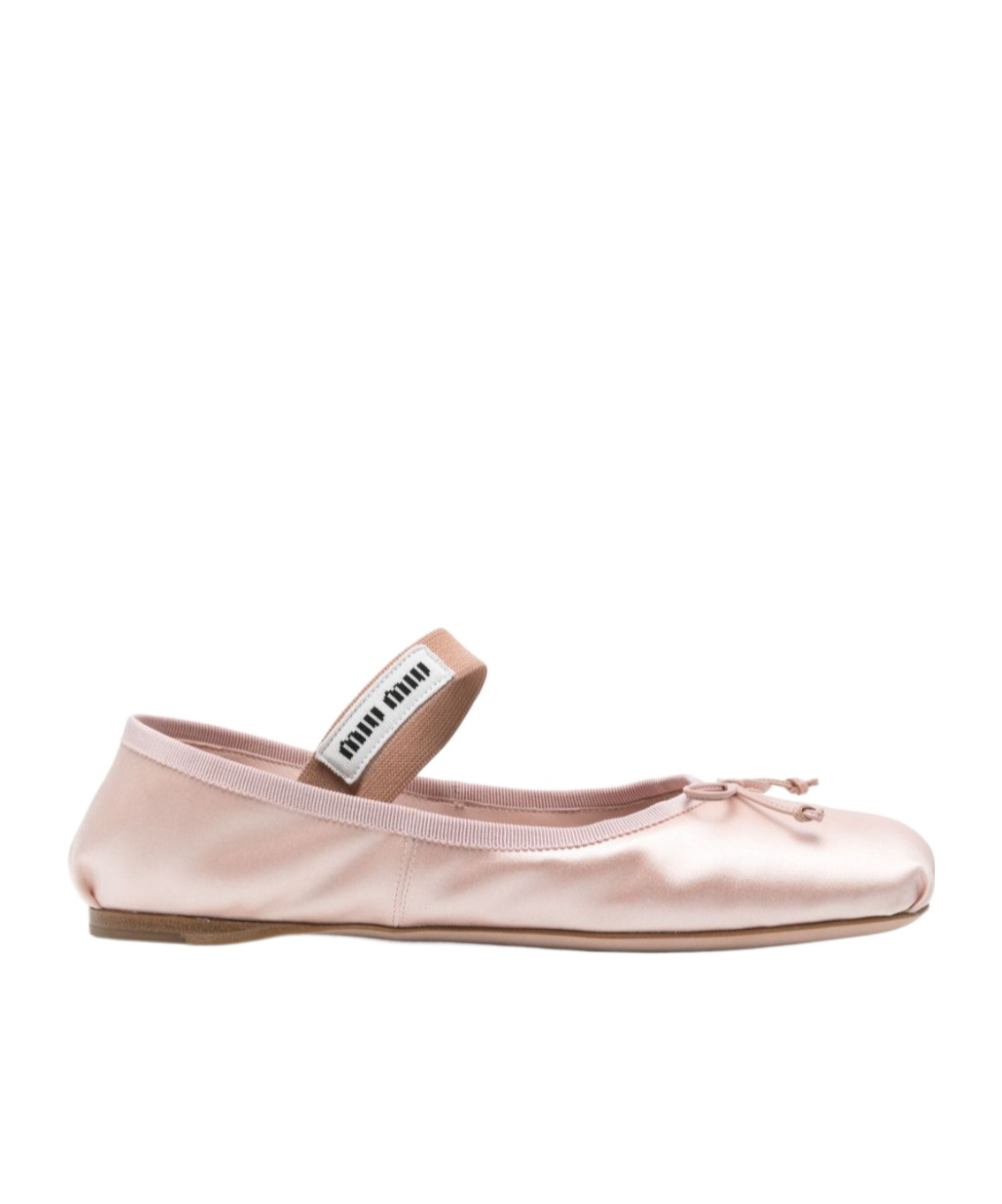 Miu Miu Logo Satin Ballet Flats