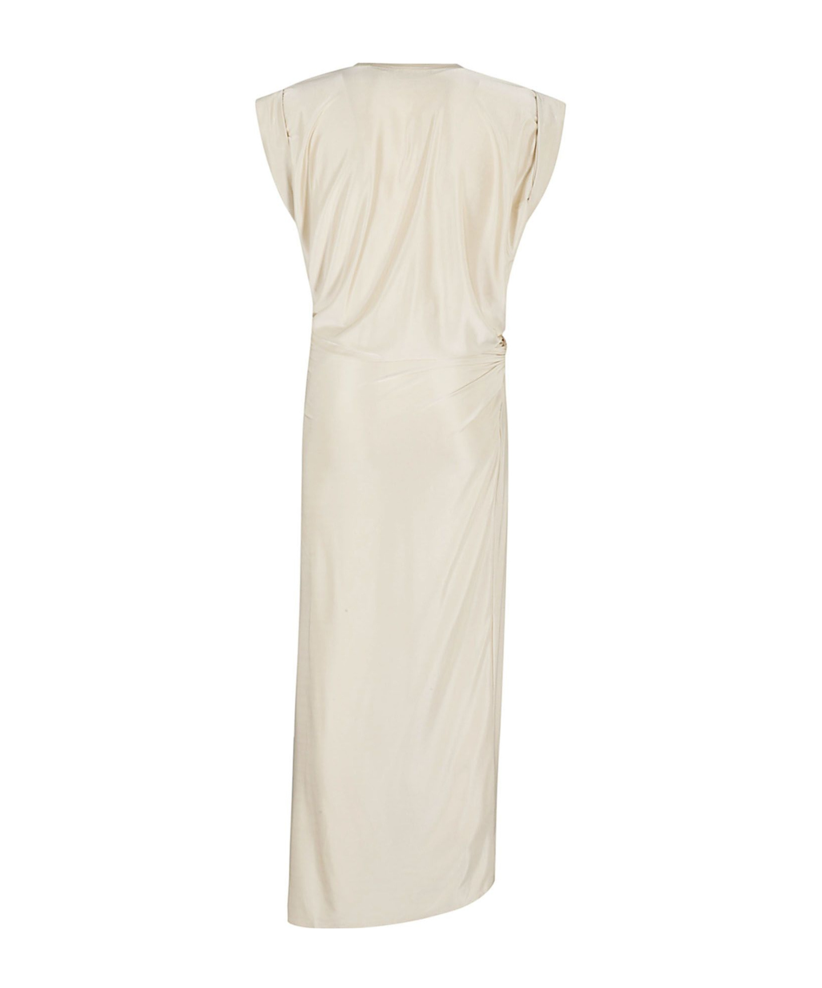 Rabanne Draped Asymmetric Urania Midi Dress In White