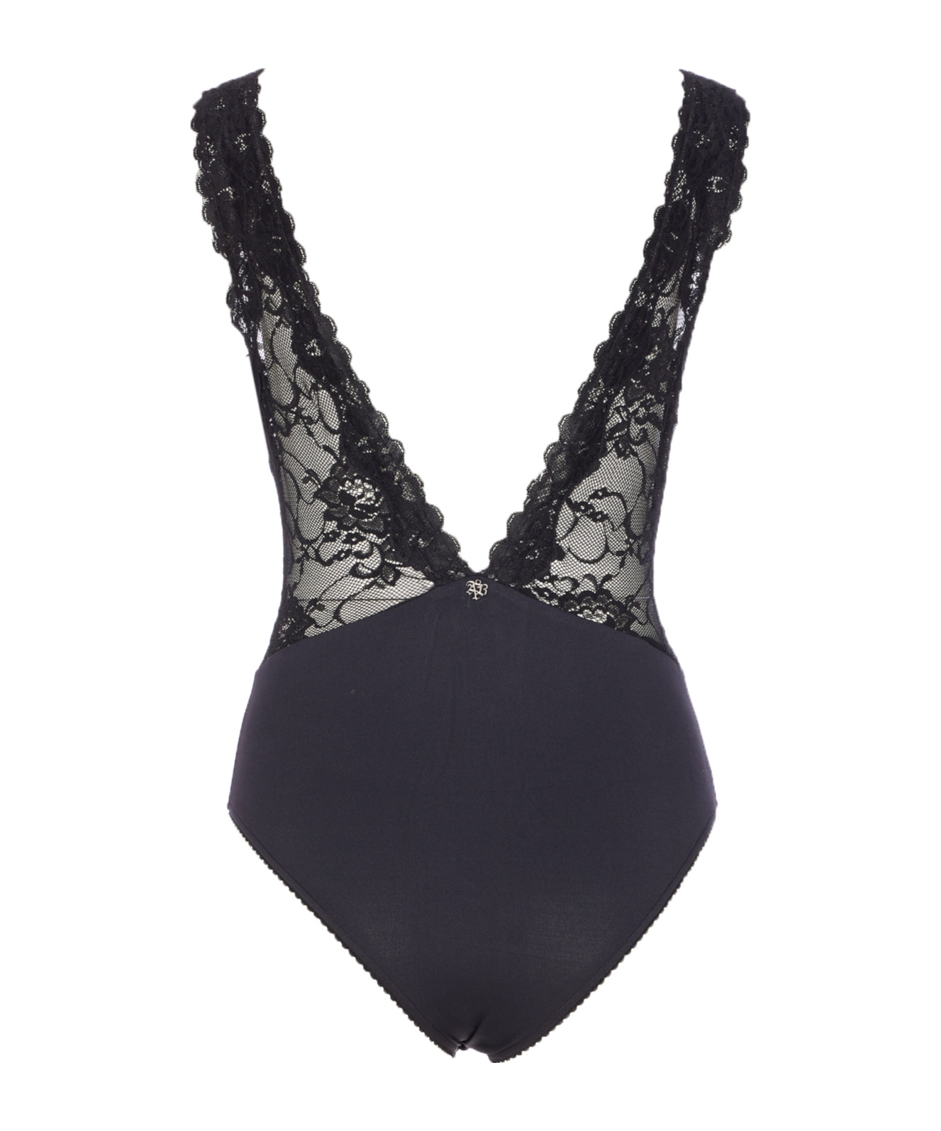 Aniye By V-neck Lace Bodysuit In Black
