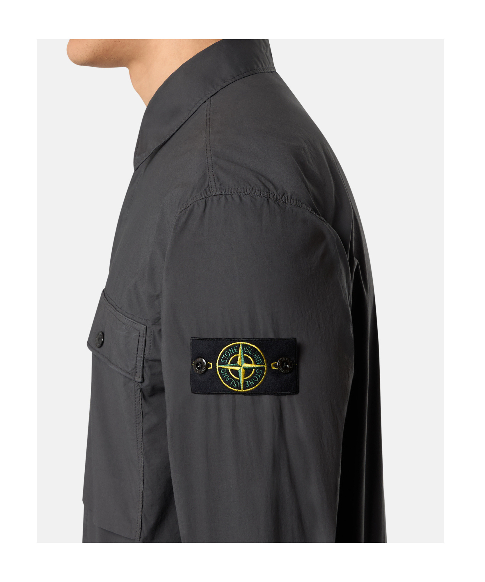 Stone Island 1200015 Stretch Cotton Tela 'paracadute' In Gray