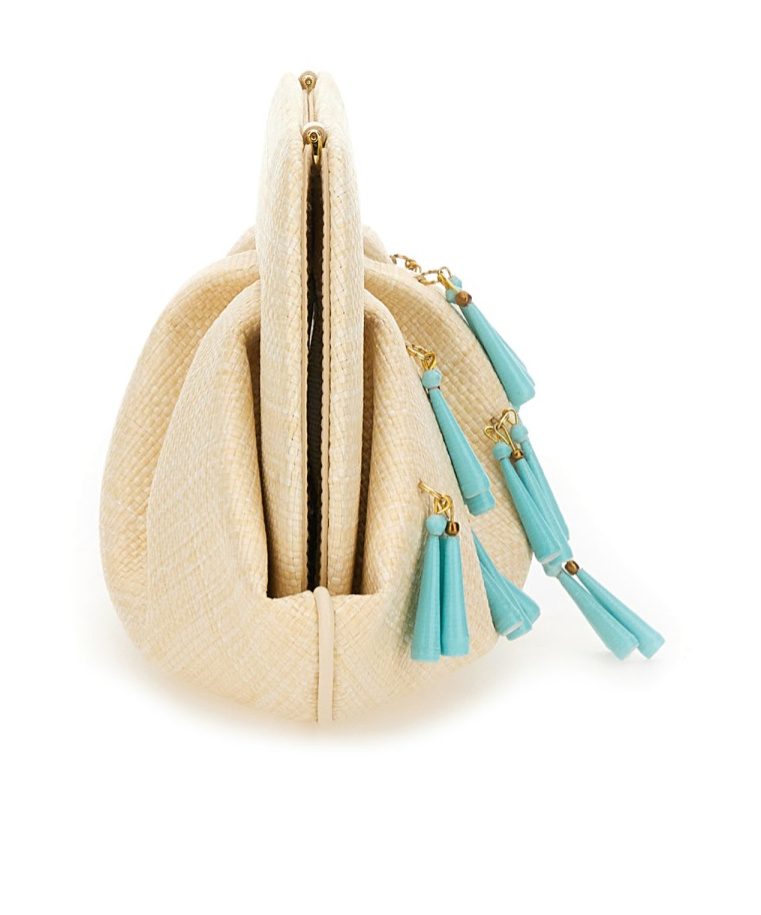 Themoirè Emera Fringe Vegan Fabric Clutch Bag