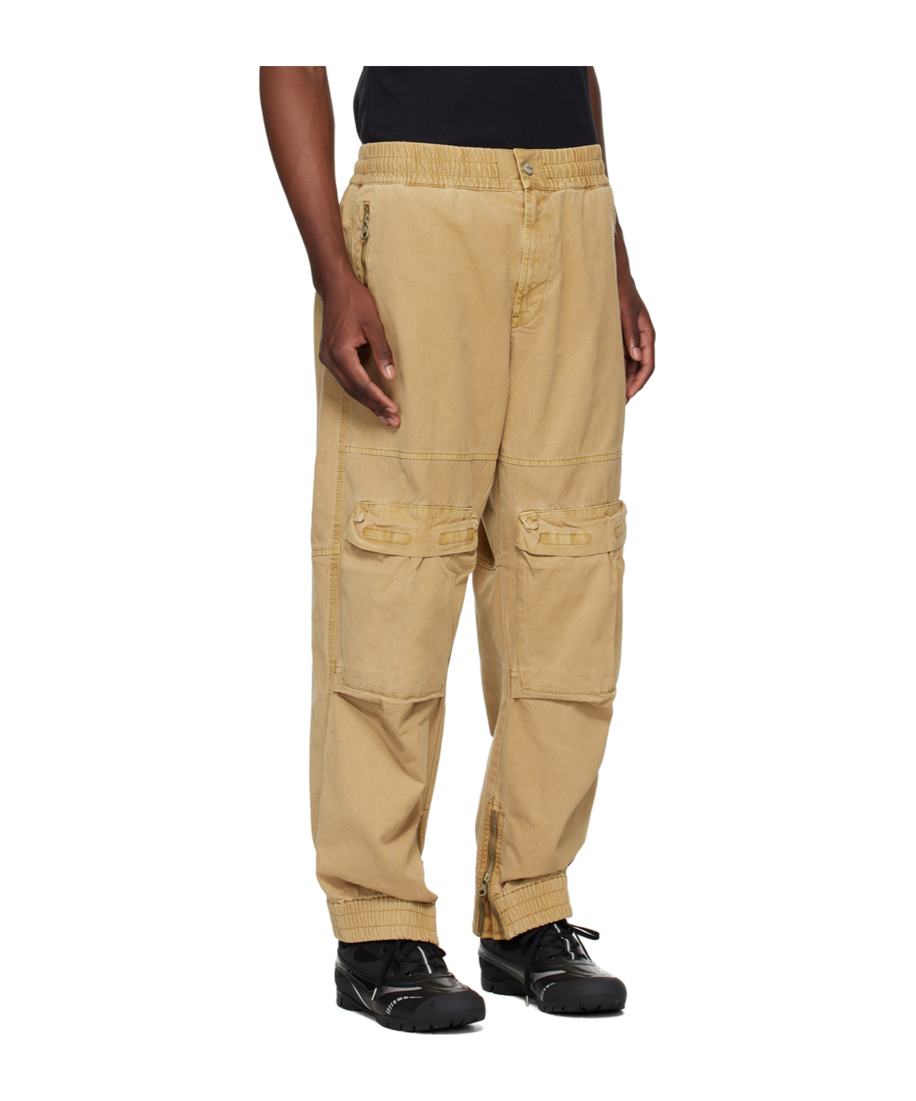 Diesel P-beeck Tapered Trousers In Nude