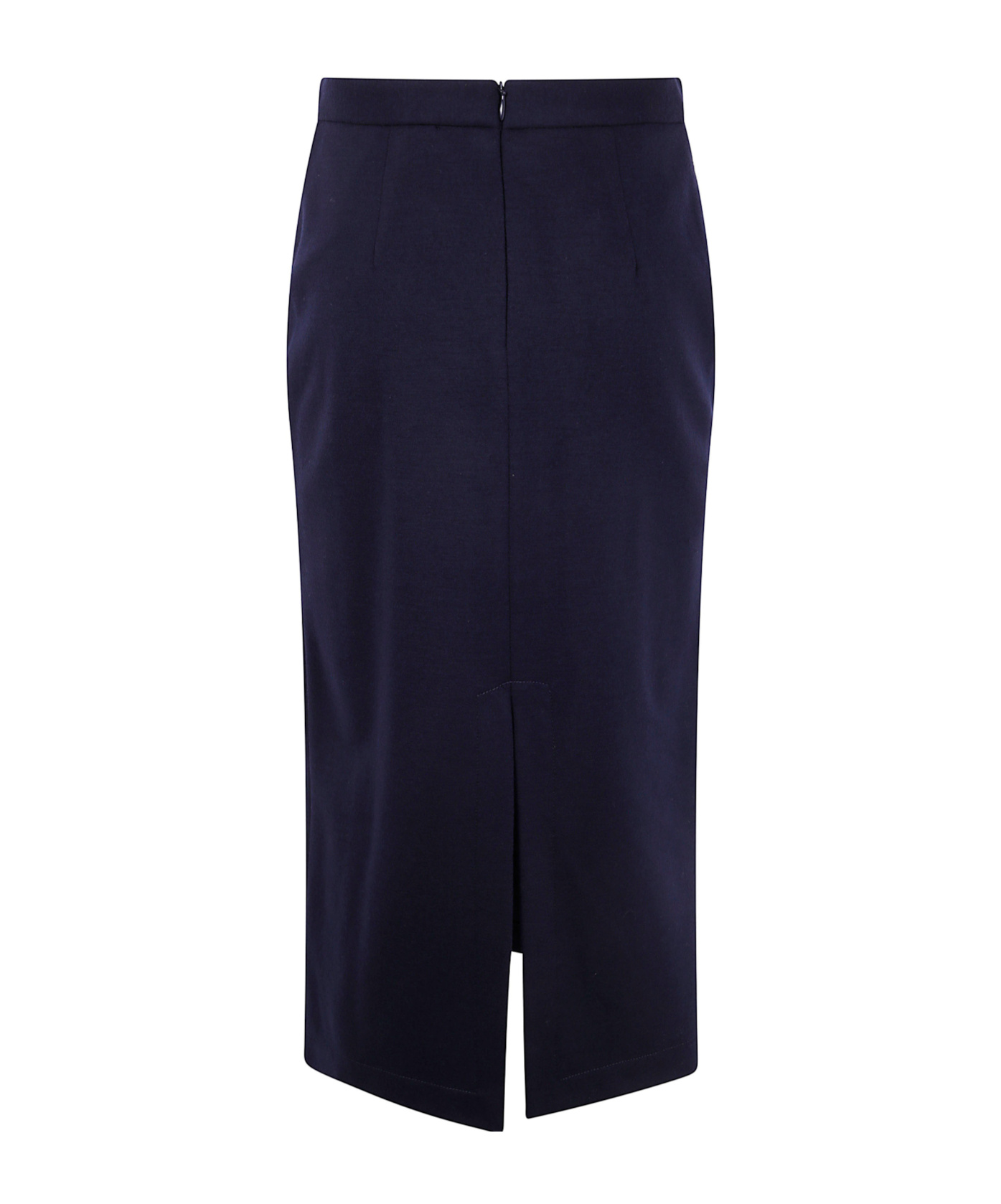 Harris Wharf London Women Midi Skirt Superfine Merino In Blue